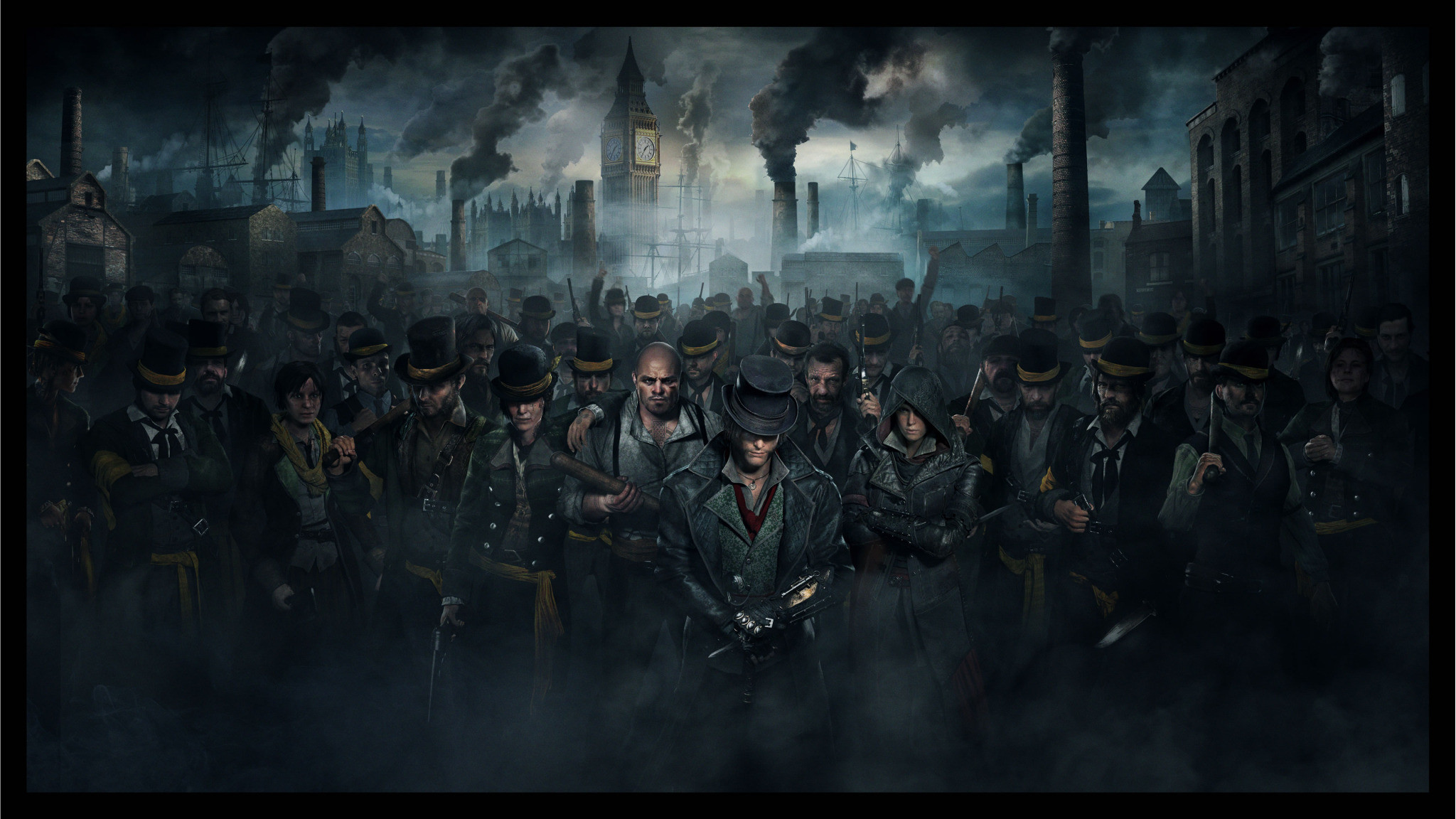 Assassin's Creed Syndicate, Londra, Folla, Full HD, sfondo Windows 11