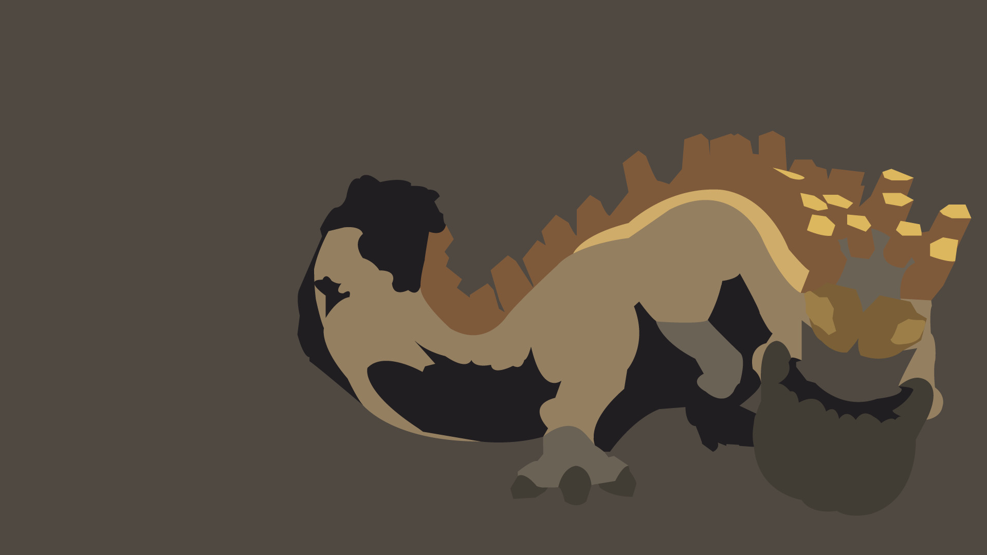 Monster Hunter, Uragaan, Minimalista, Vettoriale, 16:9 Full HD, wallpaper widescreen