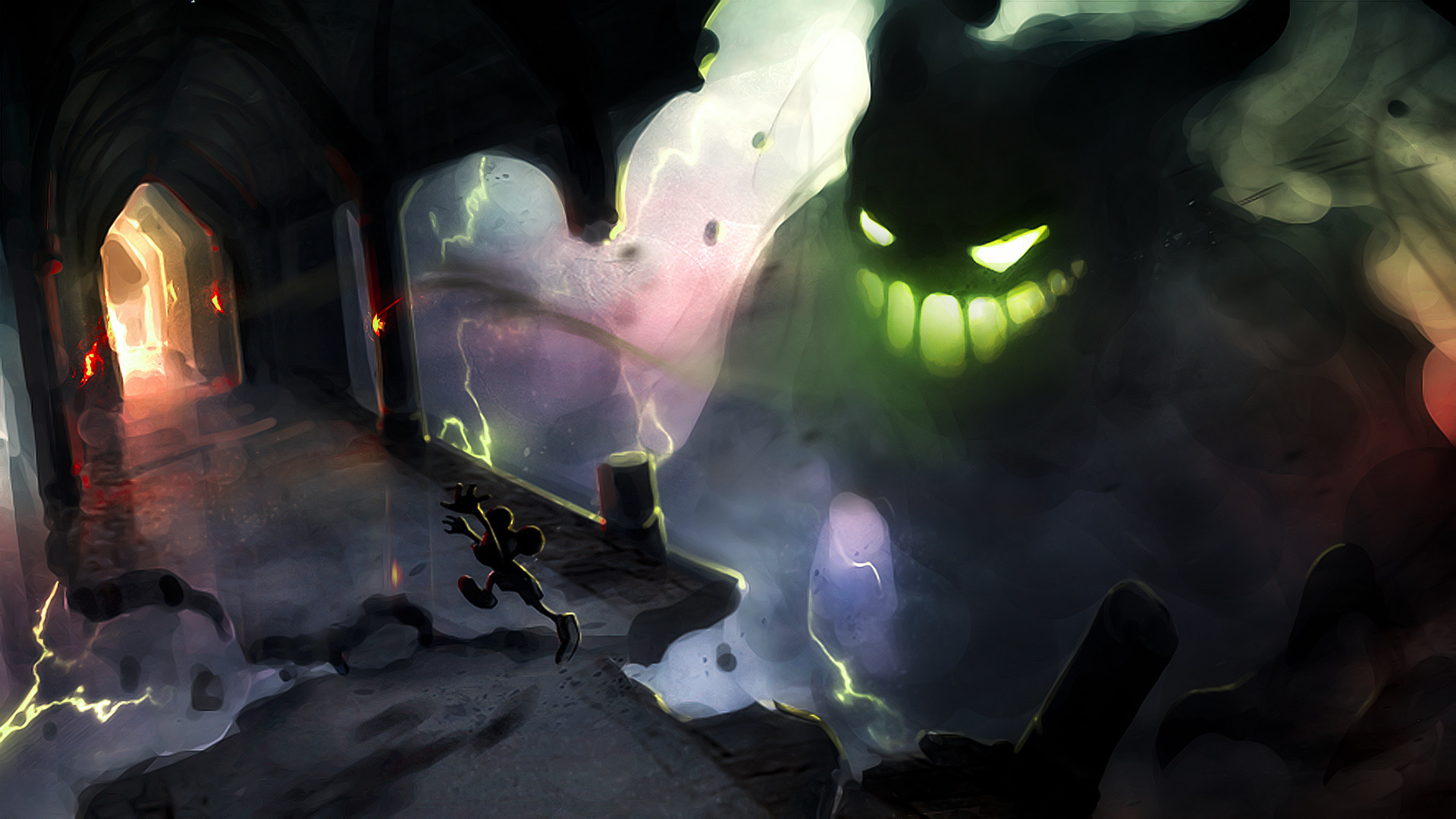 Epic Mickey, Topolino, Disney, Ombra, Corridoio, Full HD 1080p, sfondo desktop