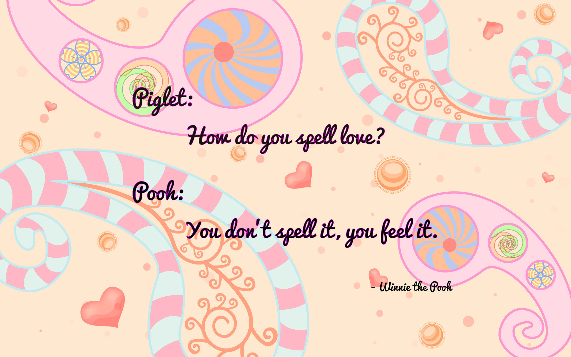 Winnie the Pooh, Pimpi, Citazione, Pastello, Full HD, sfondo per PC