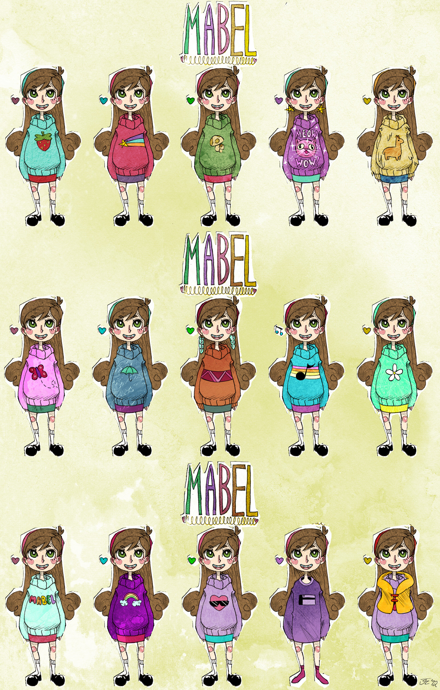 Mabel Pines, Gravity Falls, Maglioni, Collezione, QHD+, sfondo verticale per cellulare