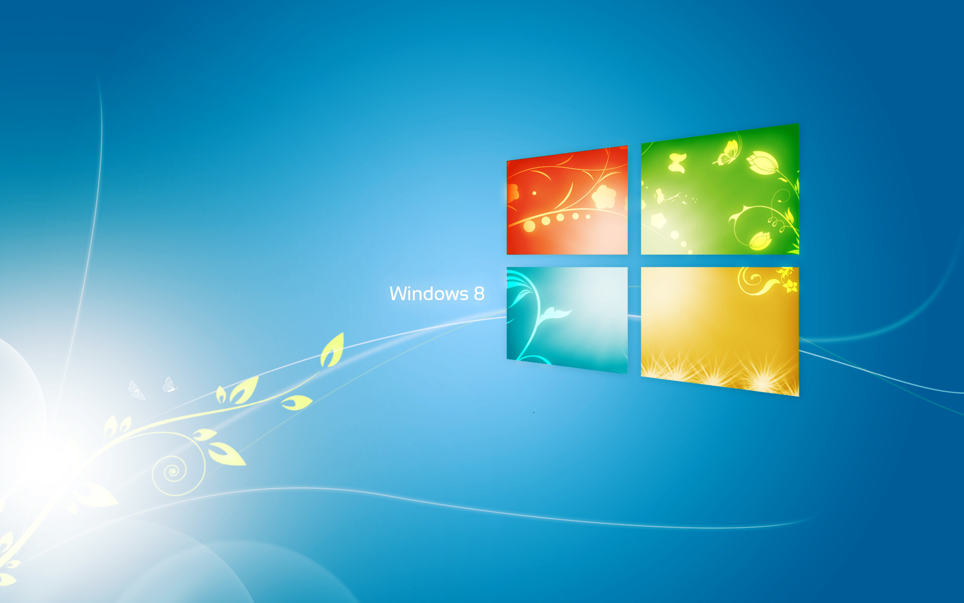 Windows 8, Logo Windows, Azzurro, Colori vivaci, 1920x1200, immagine di sfondo