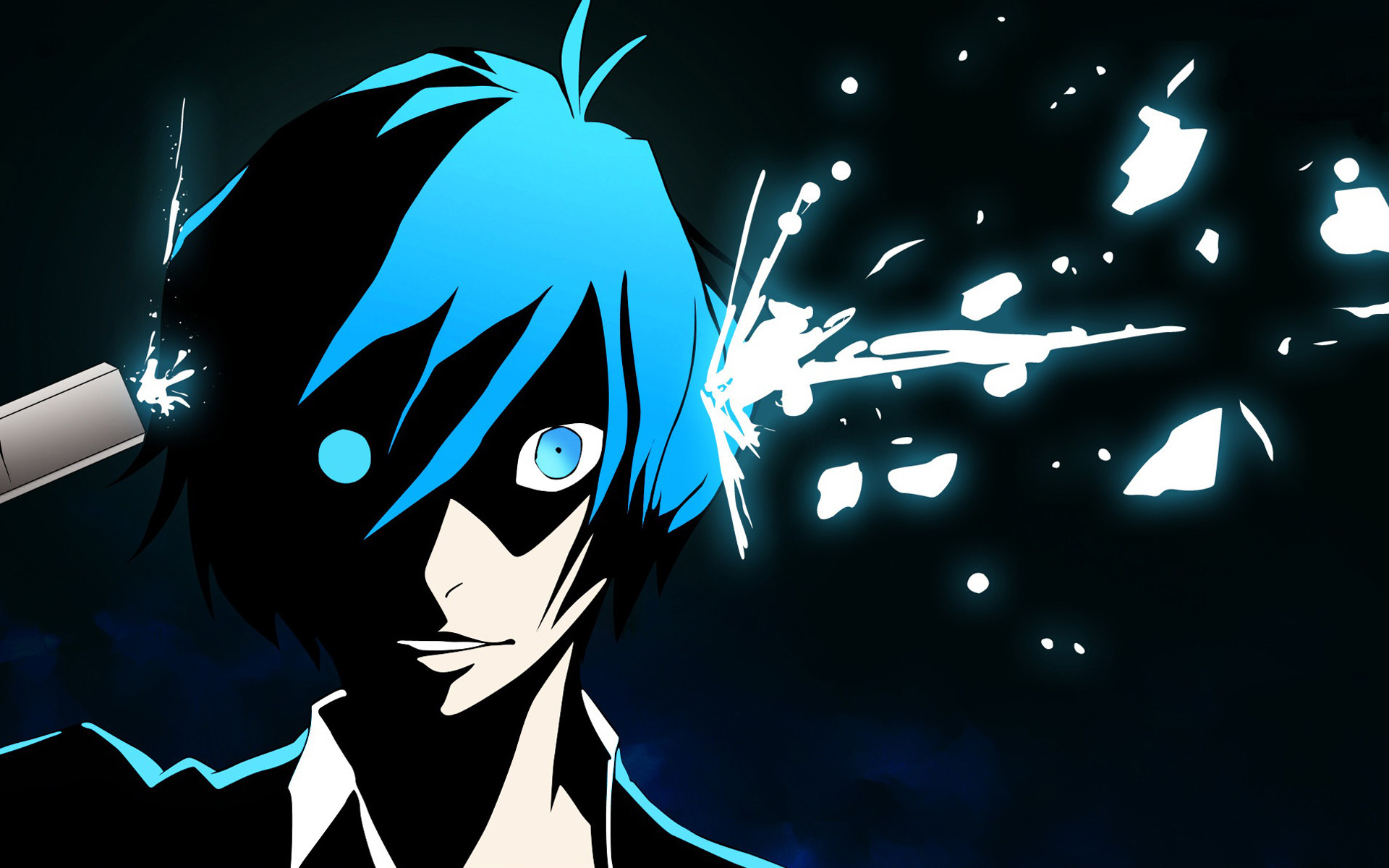 Makoto Yuki, Persona 3, Evoker, Anime, Capelli blu, 1920x1200, sfondo MacBook Pro