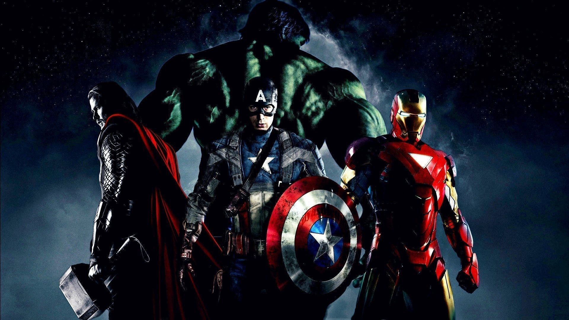 The Avengers, Hulk, Capitan America, Iron Man, Thor, Full HD, sfondo per portatile