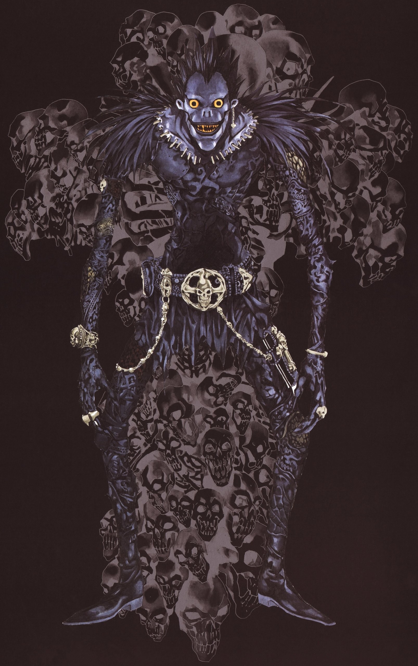 Ryuk, Death Note, Shinigami, Figura intera, Toni scuri, QHD+, sfondo verticale per cellulare