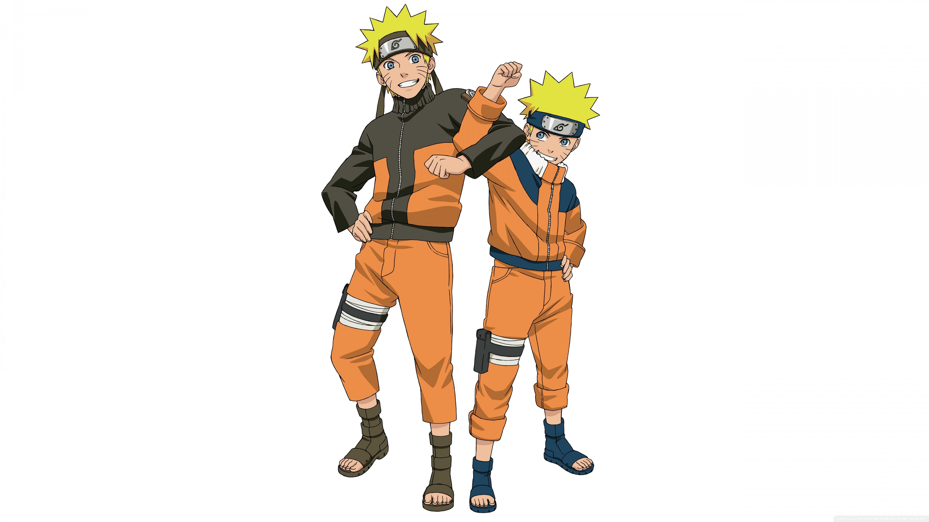 Naruto Uzumaki, Boruto Uzumaki, Naruto, Sfondo bianco, 4K, wallpaper desktop