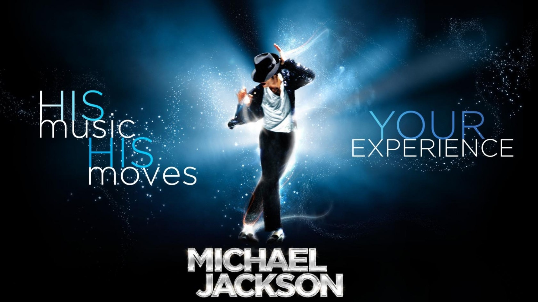 Michael Jackson, Michael Jackson: The Experience, Videogioco, Luce blu, sfondo per portatile