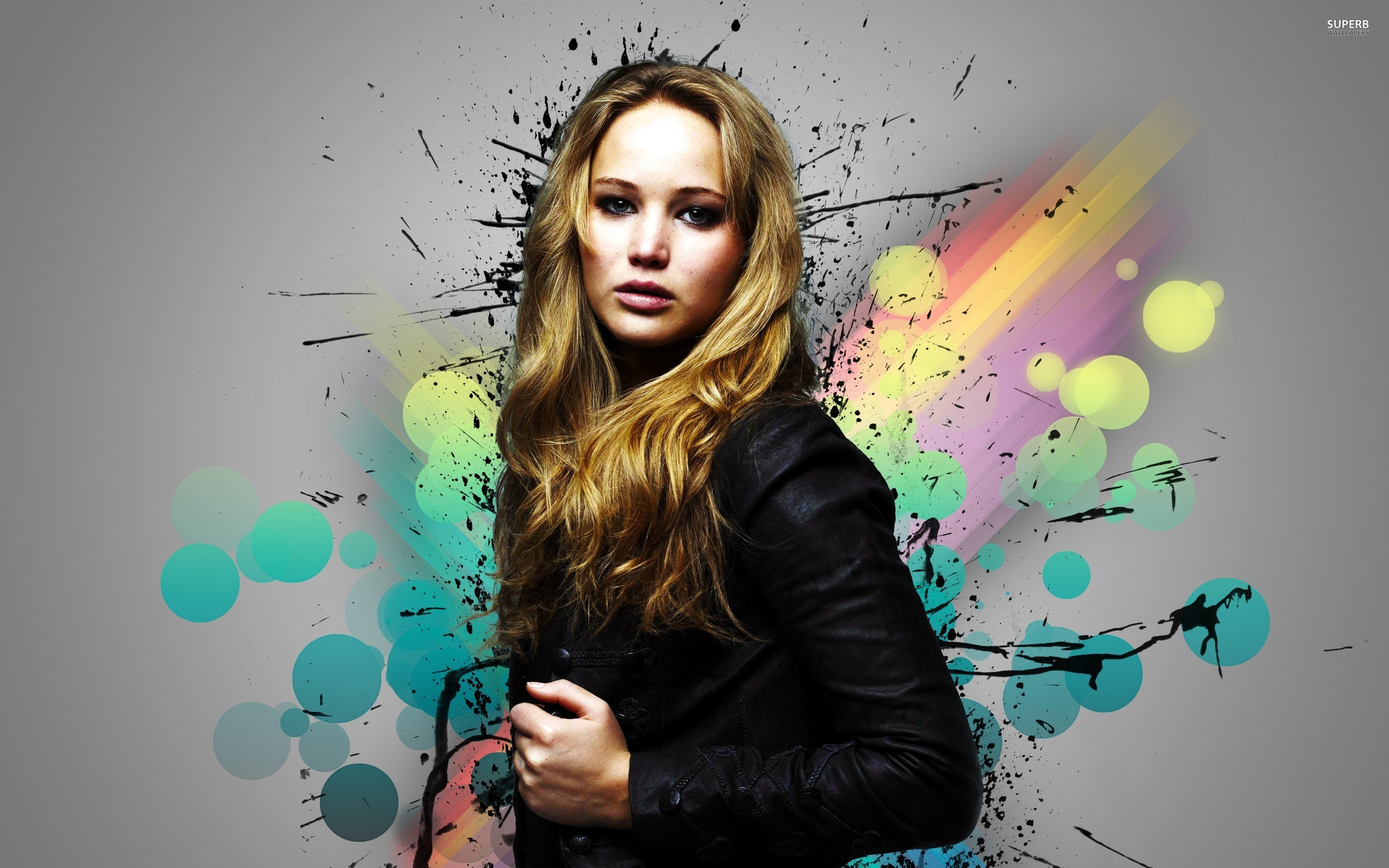 Jennifer Lawrence, Arte digitale, Colori, 2880x1800, sfondo MacBook Pro