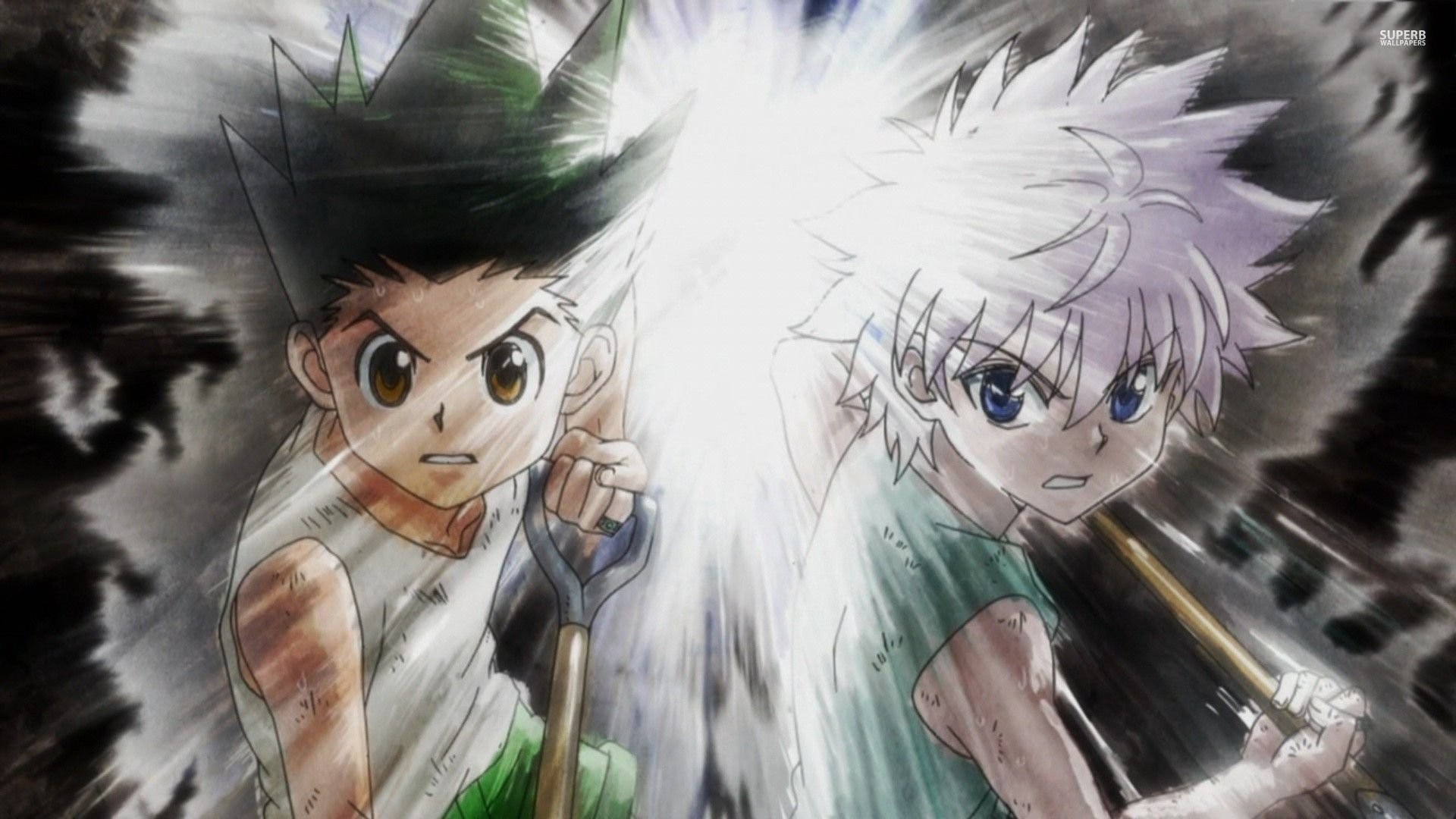 Gon Freecss, Killua Zoldyck, Hunter x Hunter, Lotta, 1920x1080, sfondo per PC