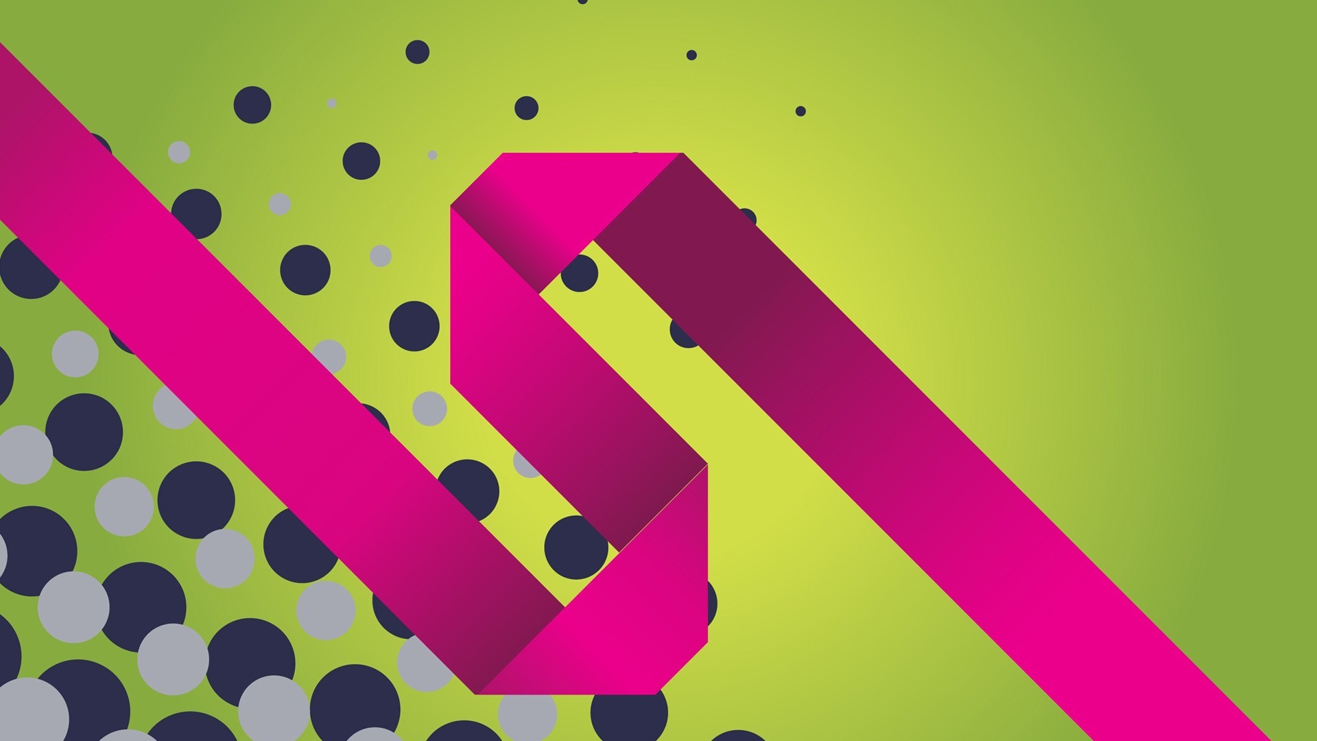 Nastro rosa, Pois, Grafica, Full HD, sfondo Windows 11