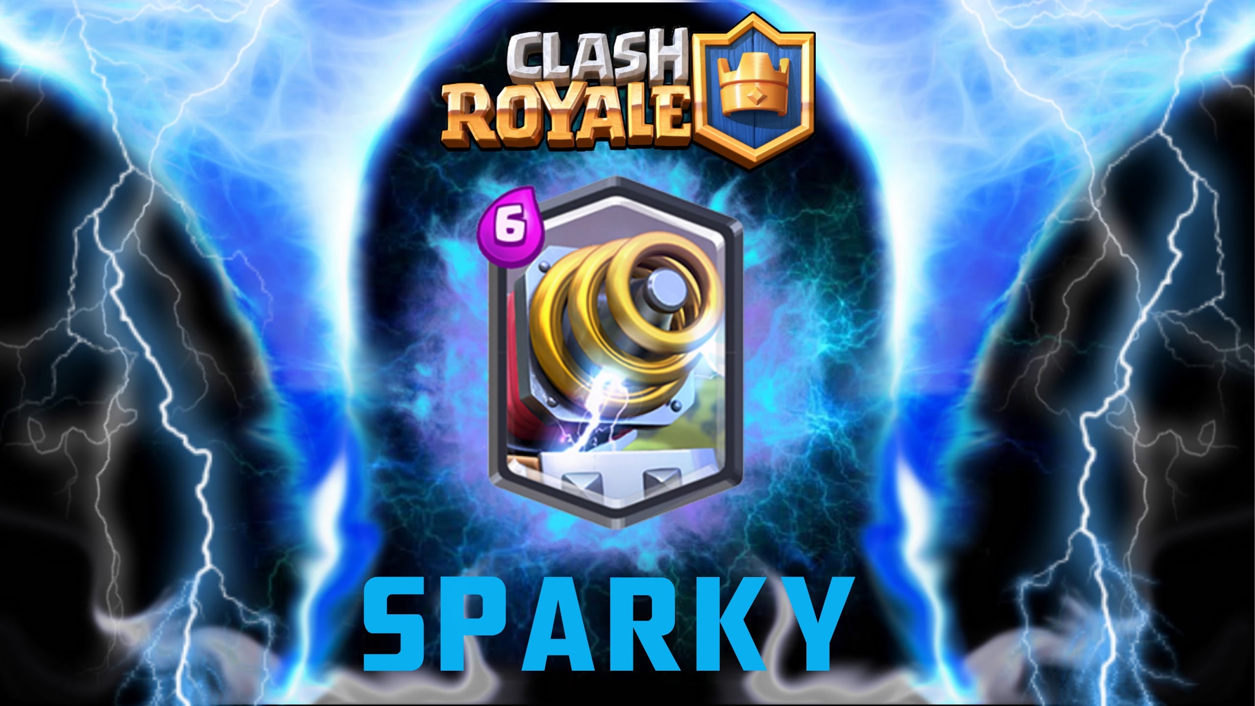 Clash Royale, Sparky, Carta, Fulmini, 16:9 2K, sfondo widescreen