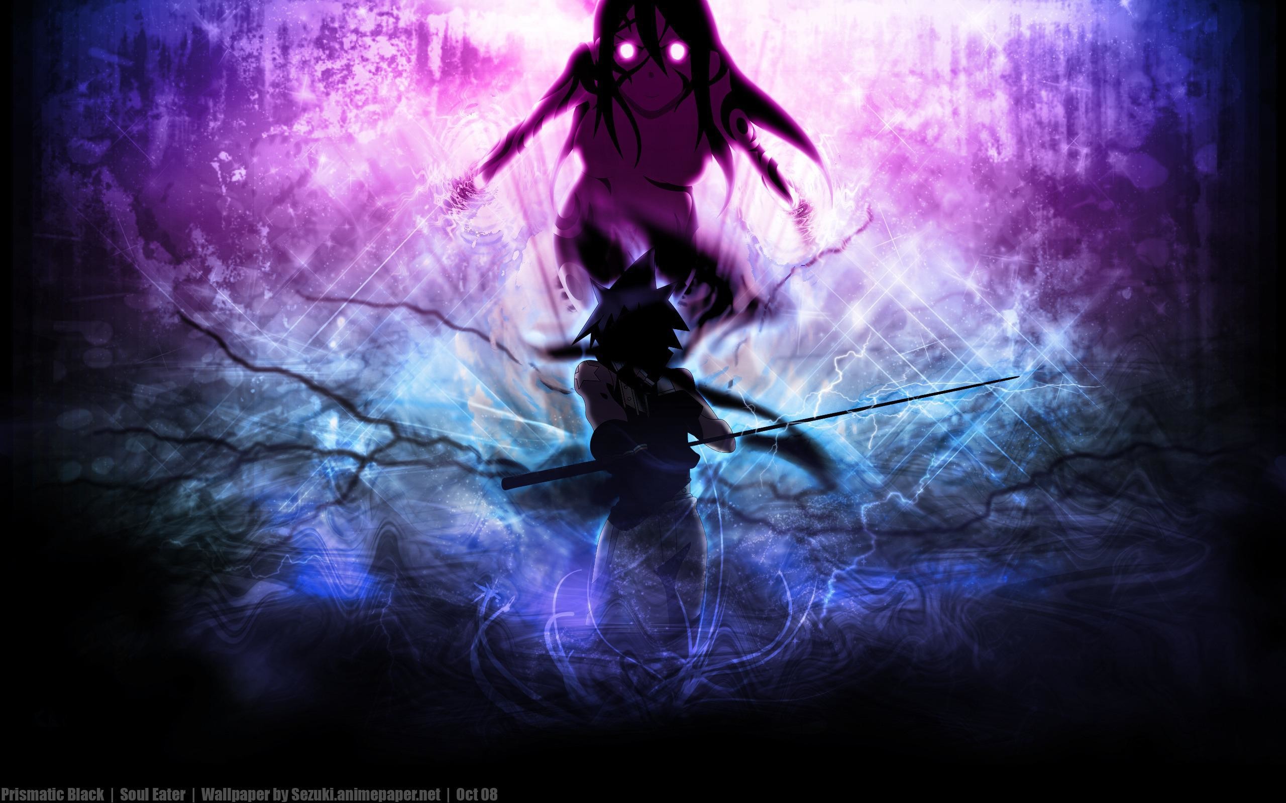 Soul Eater, Silhouette, Viola, Anime, 2K, sfondo per portatile