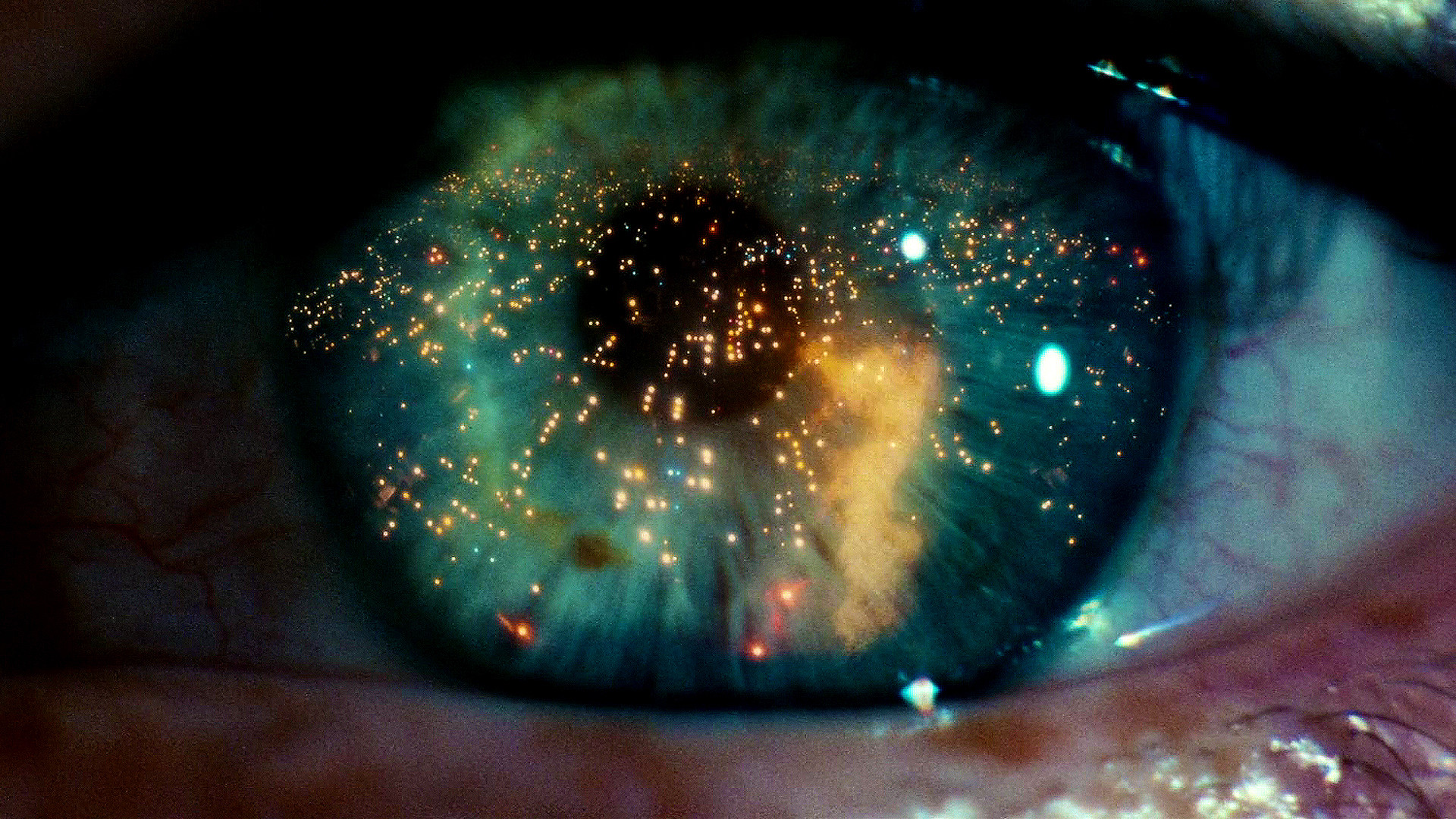 Blade Runner, Occhio, Riflesso città, Primo piano, Full HD, wallpaper per PC