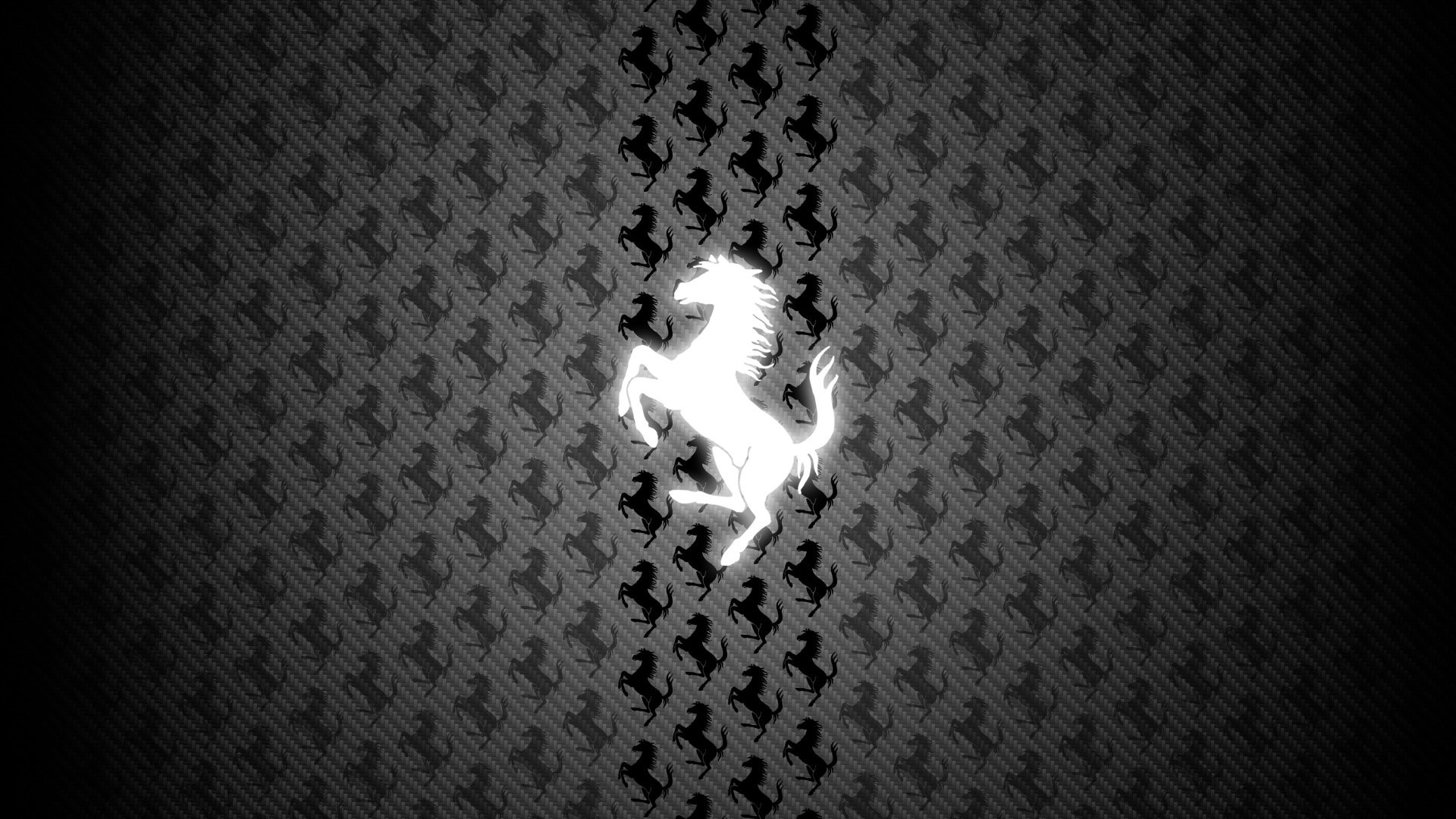 Cavallino rampante, Logo Ferrari, Sfondo grigio, Motivo, Full HD, wallpaper desktop