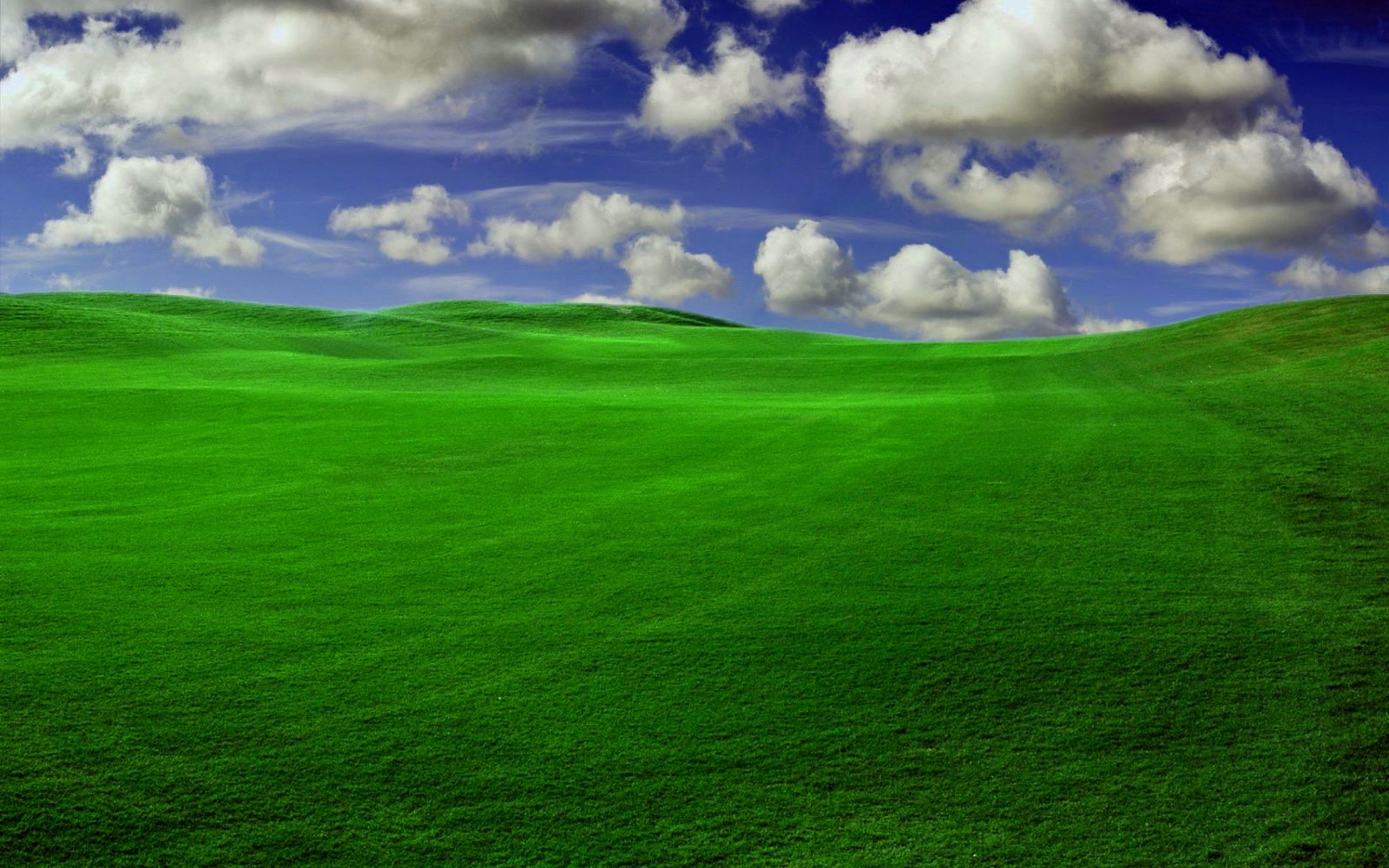 Collina verde, Prato, Nuvole, Windows XP, 16:10 2K, sfondo widescreen