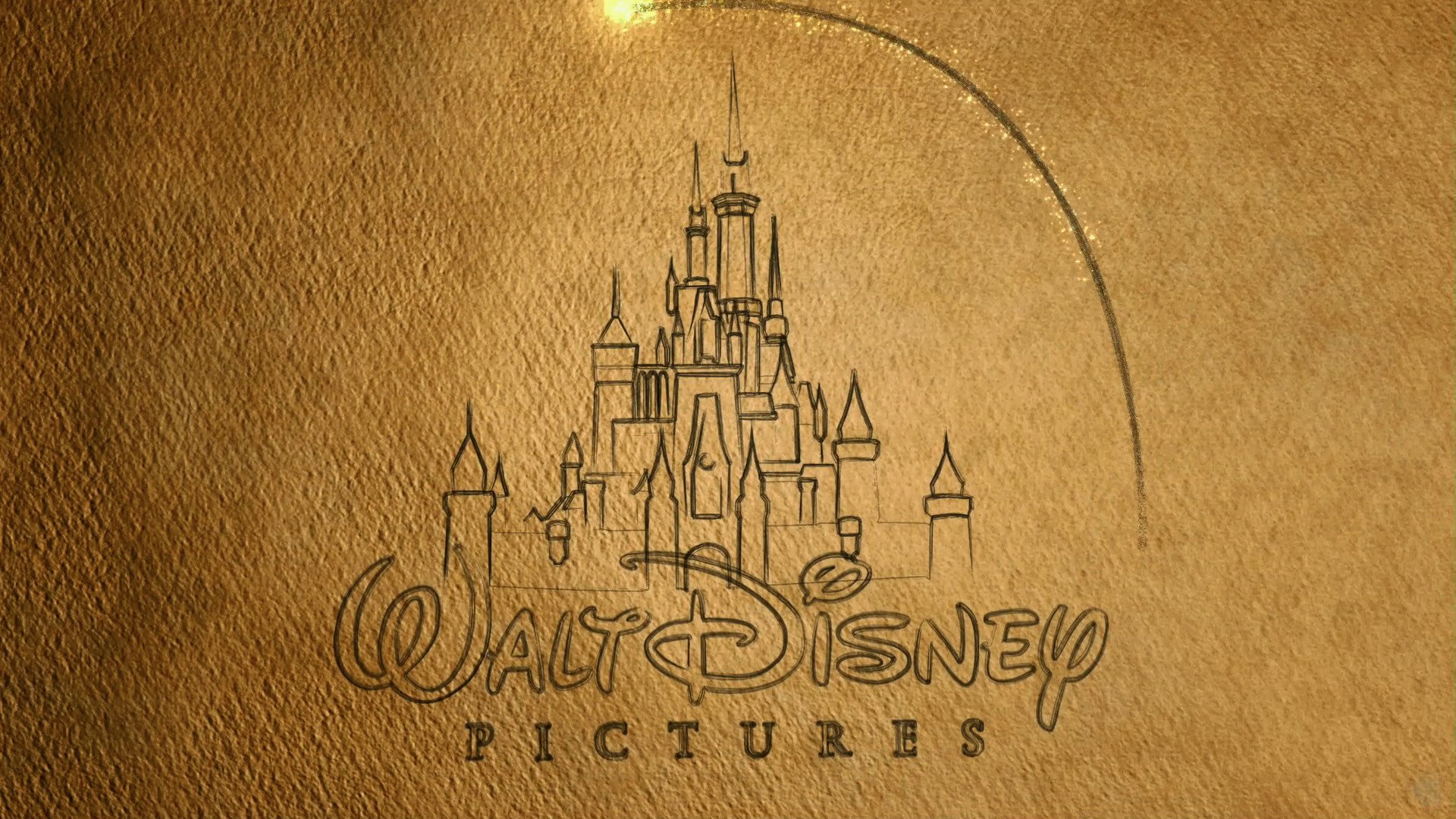 Walt Disney Pictures, Logo, Castello, Carta, 1920x1080, sfondo per PC