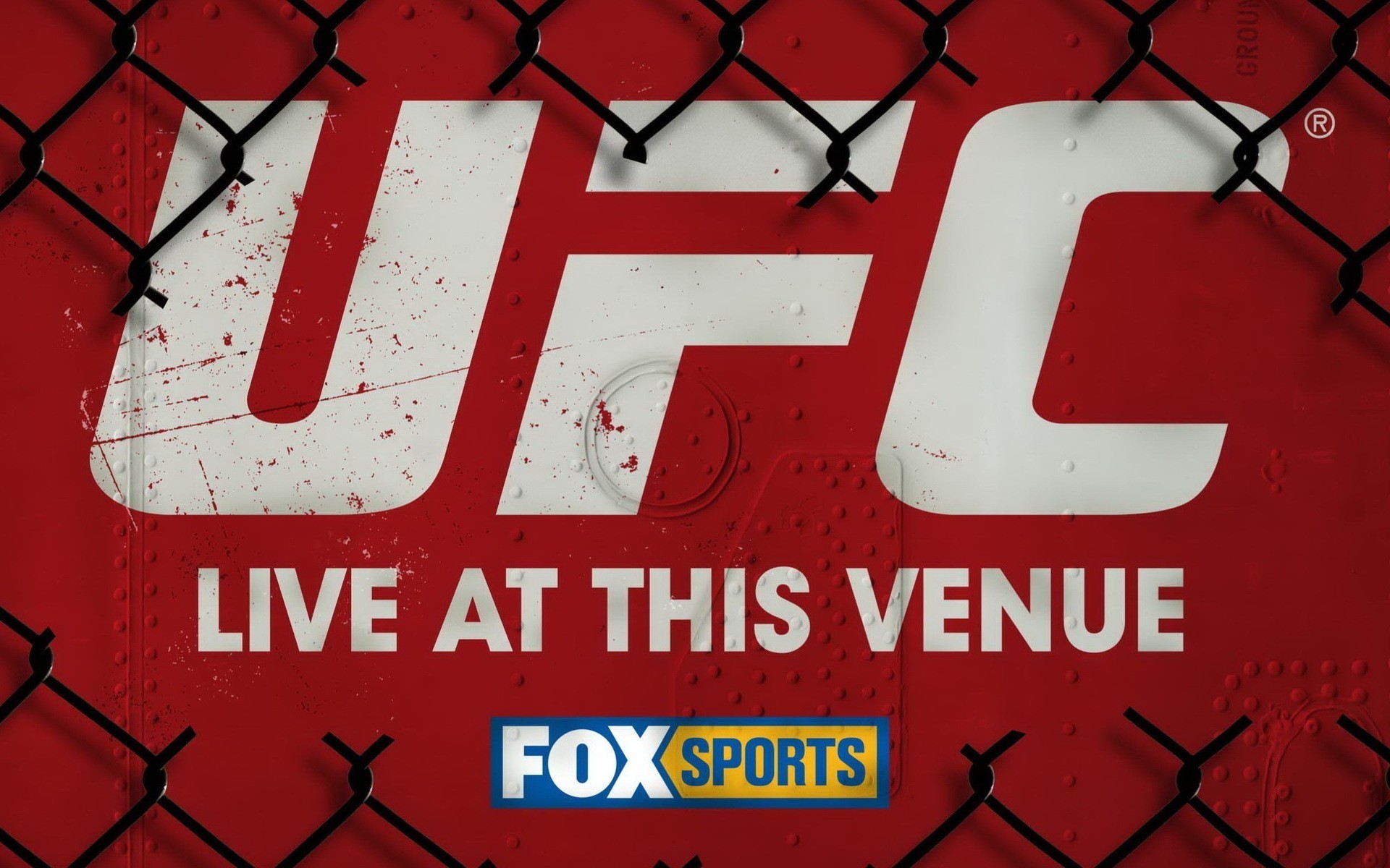 Logo UFC, Fox Sports, Rete, Rosso, 16:10 Full HD, sfondo widescreen