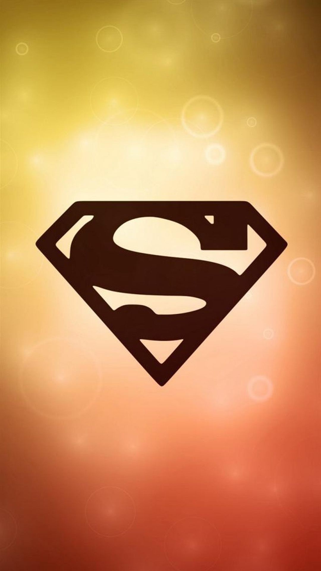 Logo di Superman, Superman, Bokeh, Oro, sfondo per iPhone e Android
