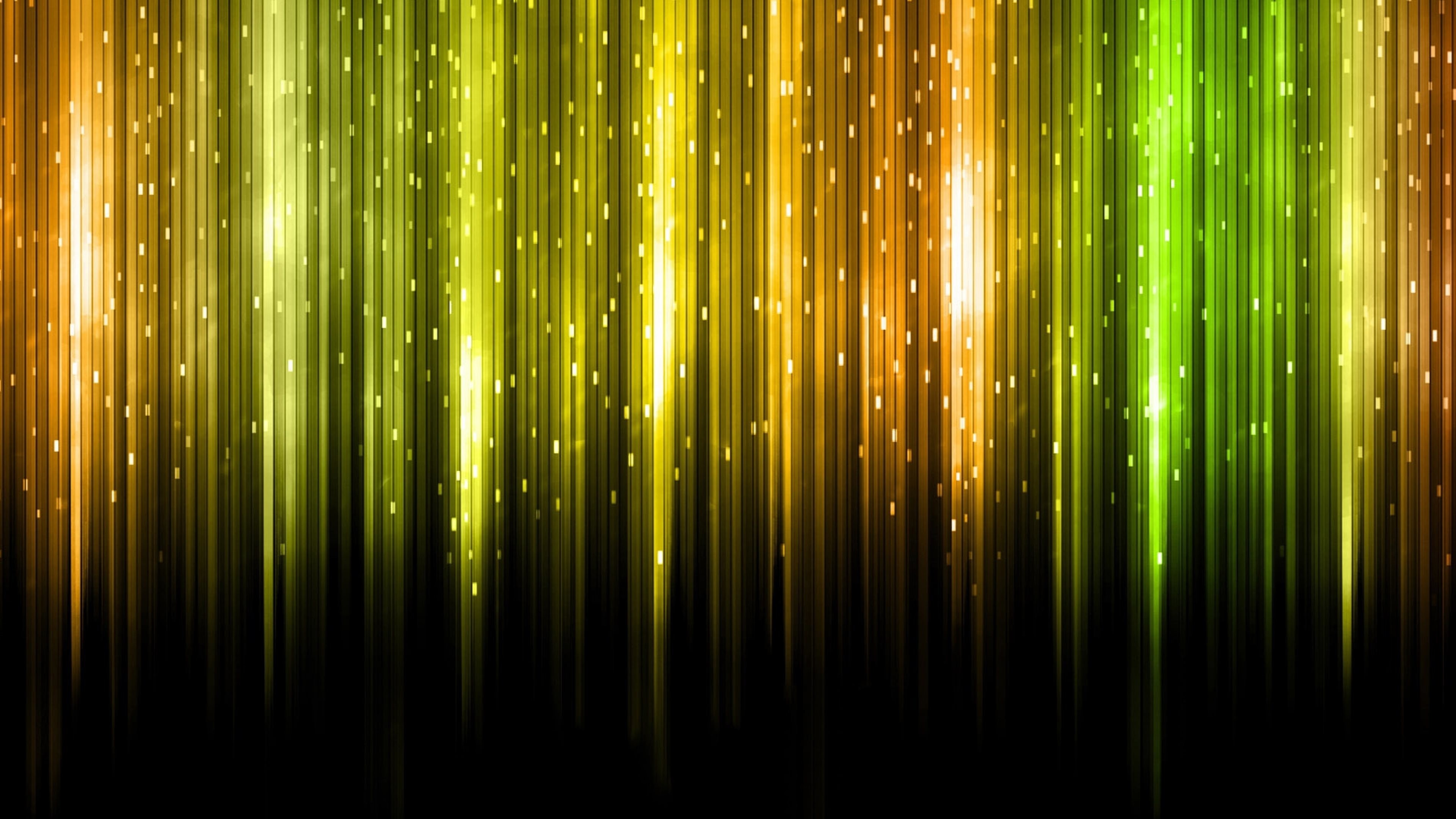 Linee luminose, Verde e oro, Astratto, 4K, wallpaper per computer
