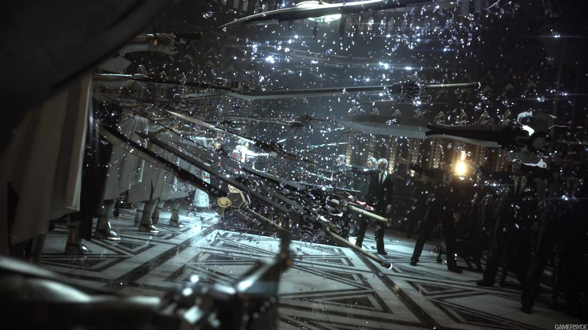 Final Fantasy, Sala, Particelle di luce, Architettura, Full HD, sfondo per PC e portatile