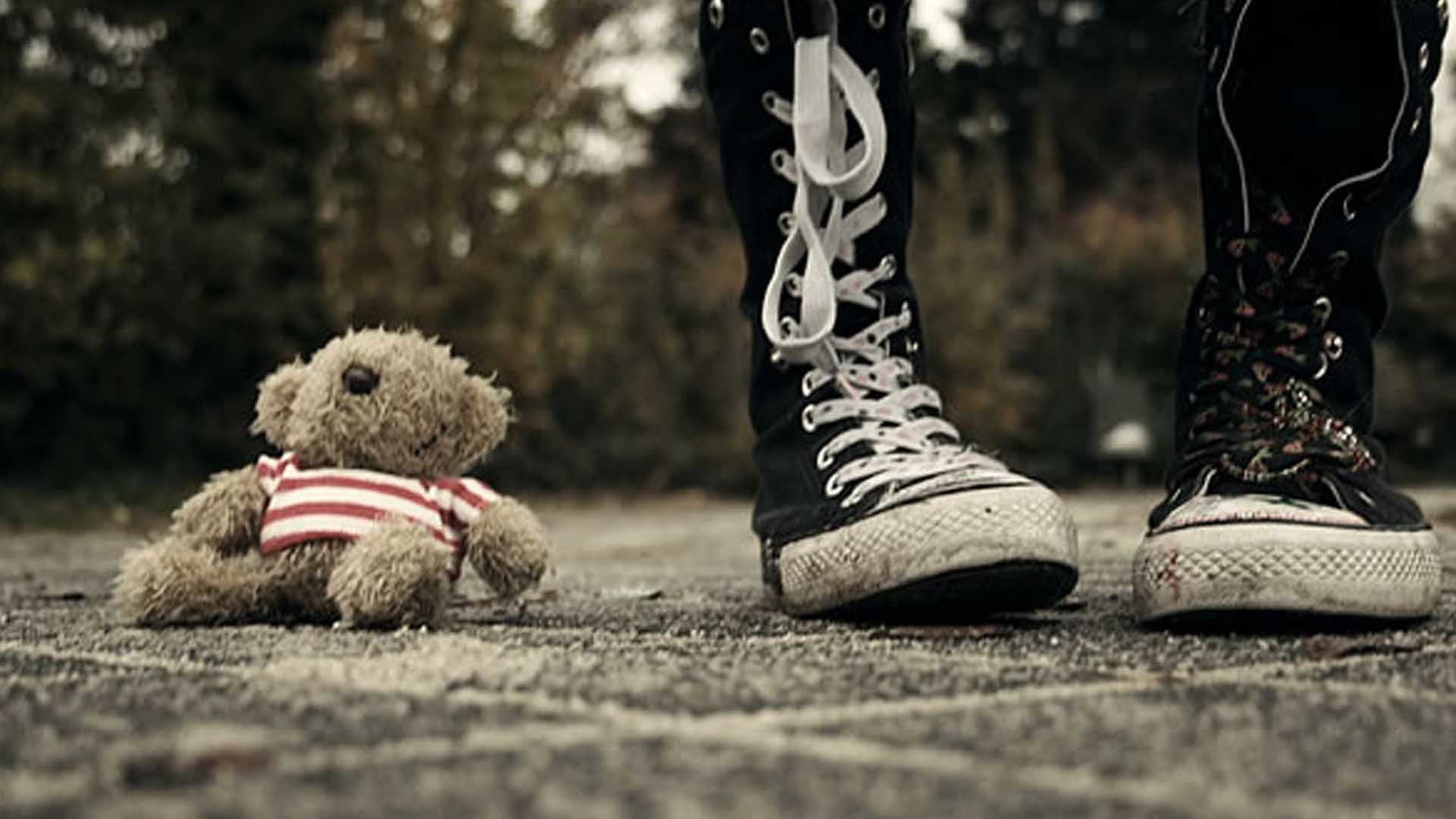 Orsacchiotto, Scarpe da ginnastica, Converse, Malinconia, Full HD, wallpaper desktop