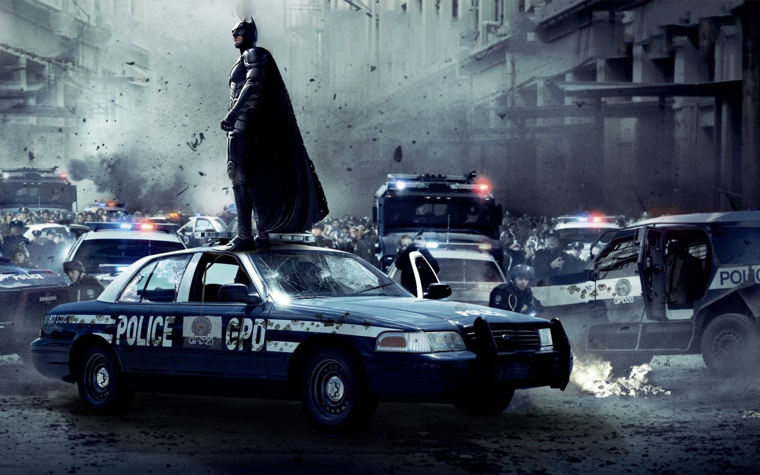Gotham City, Batman, GCPD, Auto della polizia, 2K, sfondo per PC