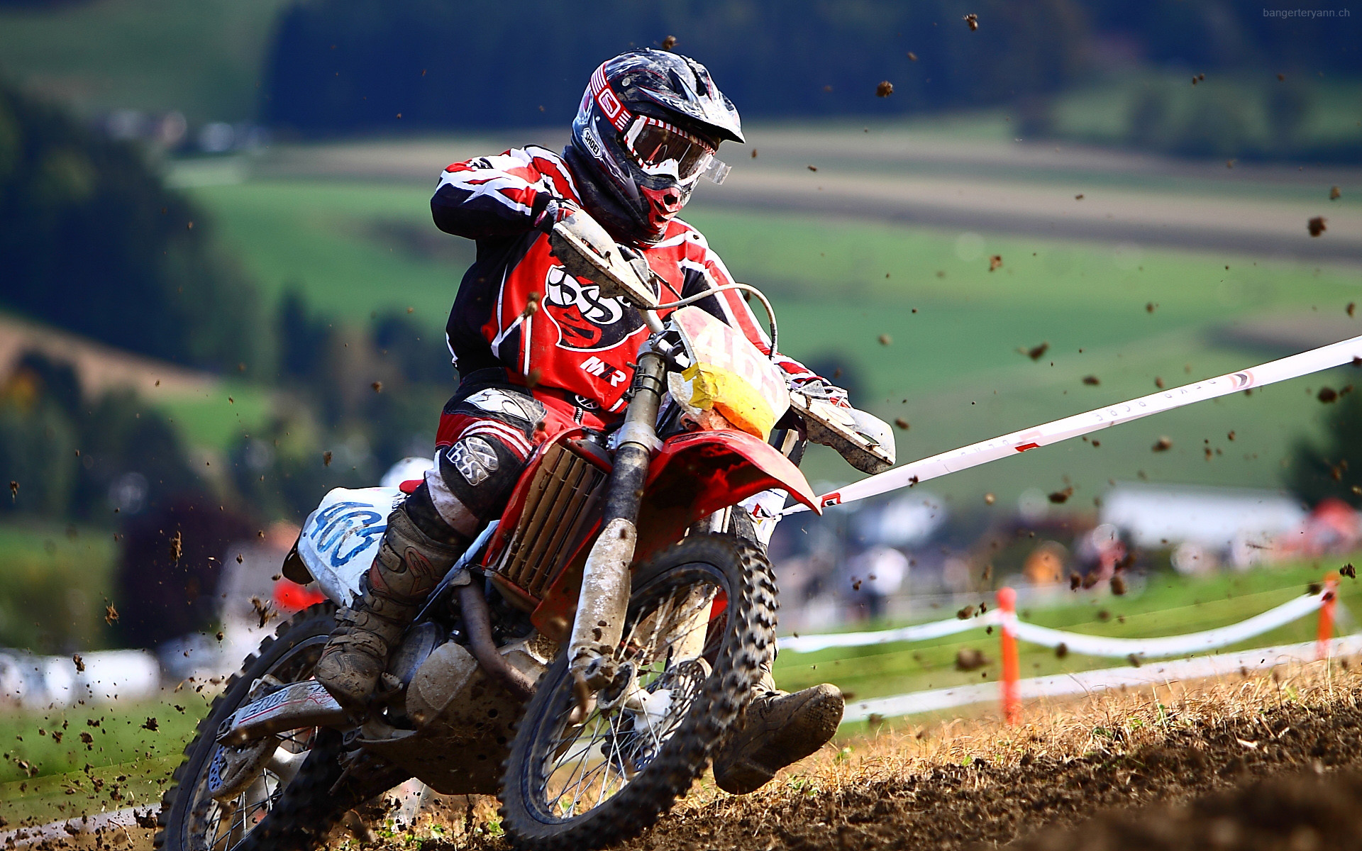 Honda, Motocross, Pilota, Colline, Full HD, wallpaper per computer