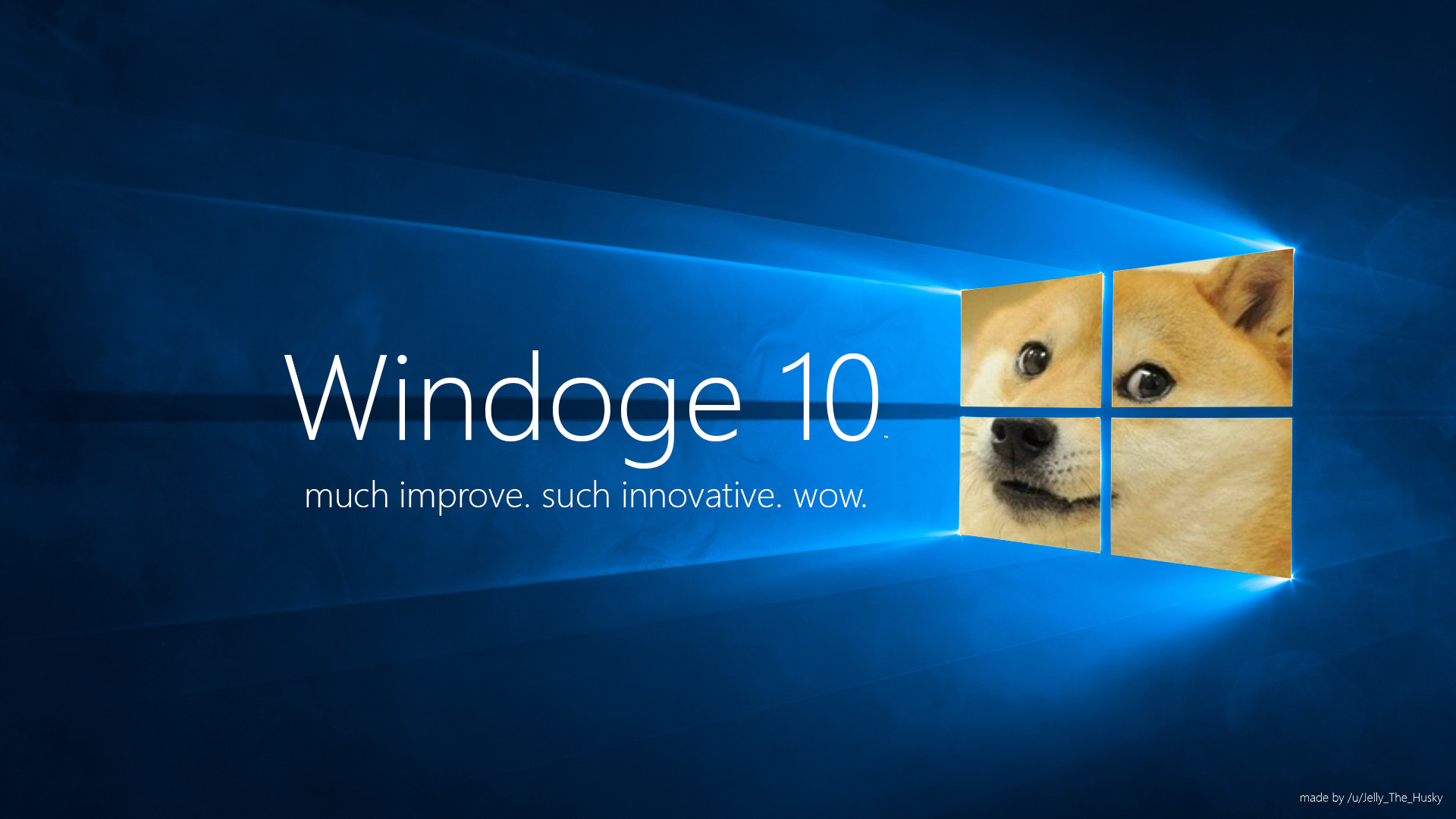 Windoge 10, Doge, Windows 10, Parodia, Full HD, wallpaper per computer