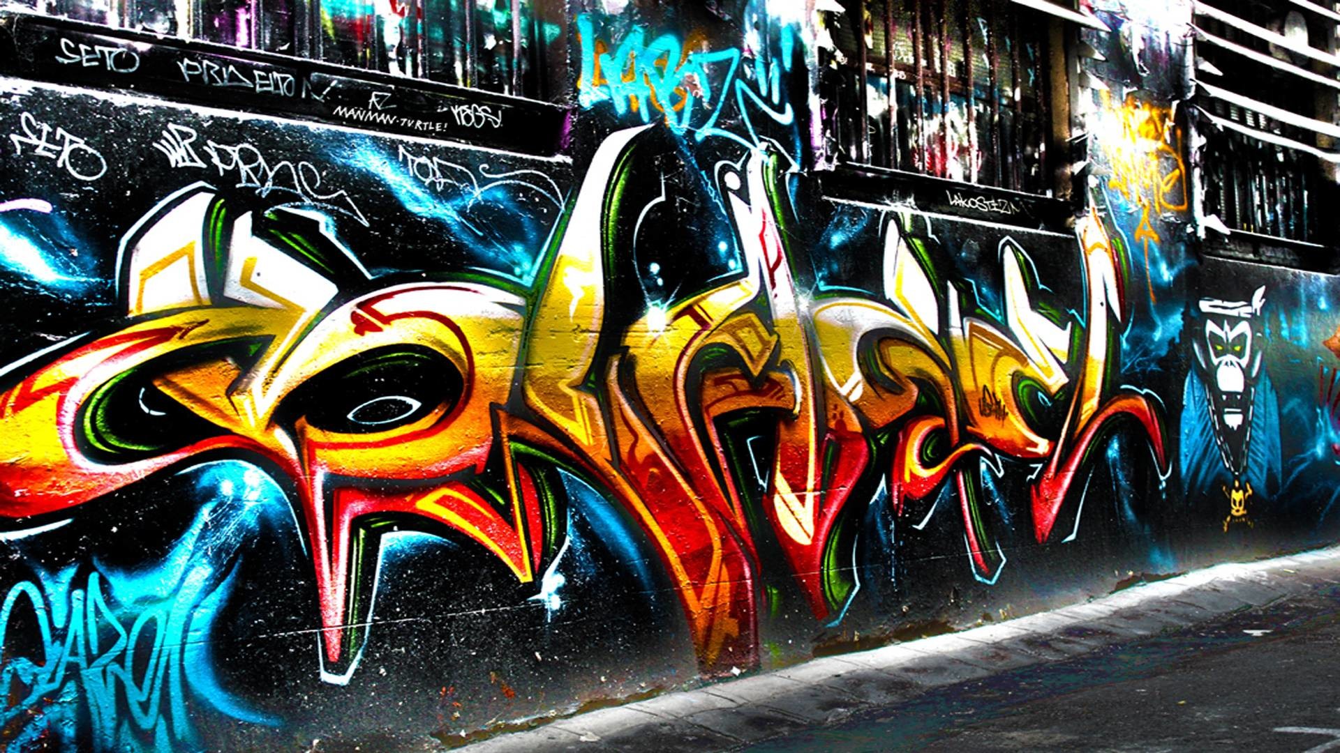 Graffiti, Street art, Murales, Colori, 1920x1080, immagine di sfondo