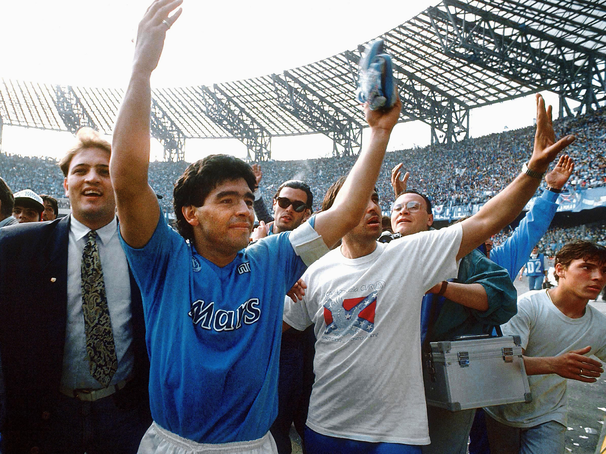 Diego Armando Maradona, SSC Napoli, Stadio San Paolo, Festeggiamenti, Scudetto, sfondo per tablet