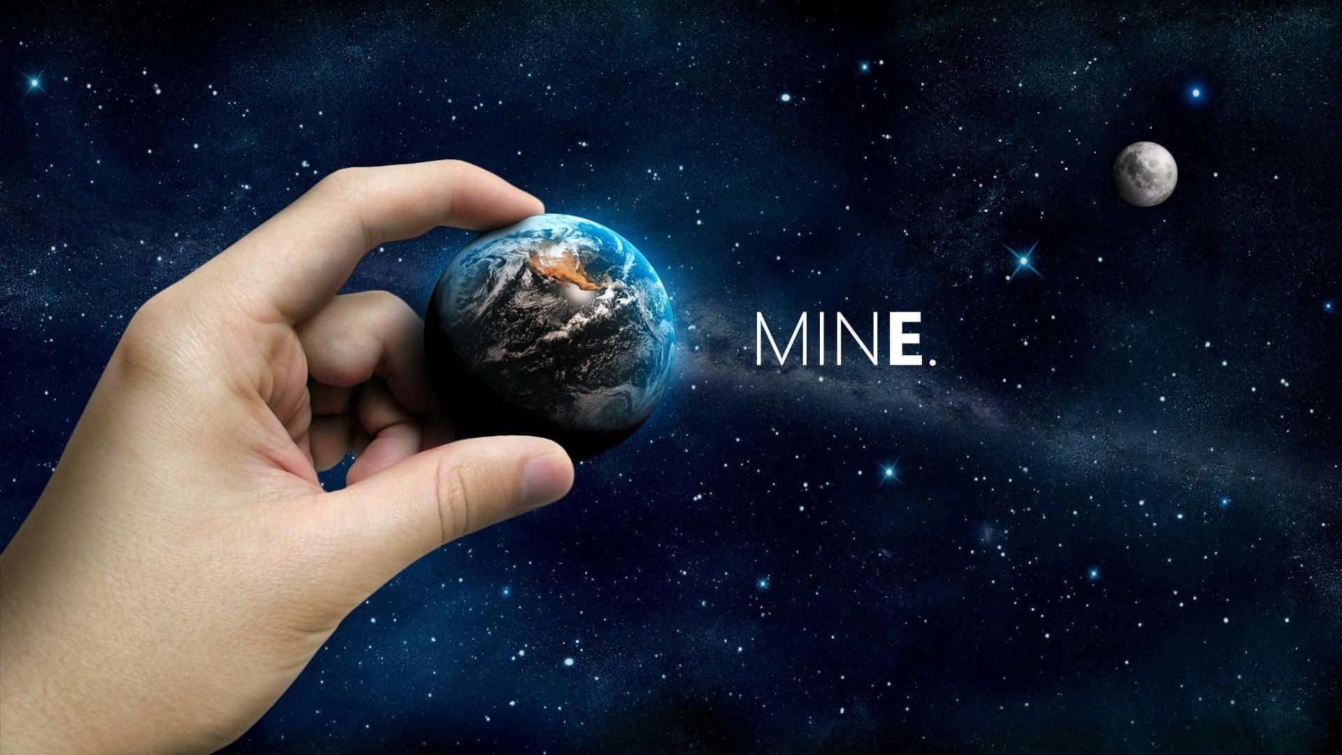 Terra, Mano, Mine, Luna, Surreale, Full HD, sfondo per PC