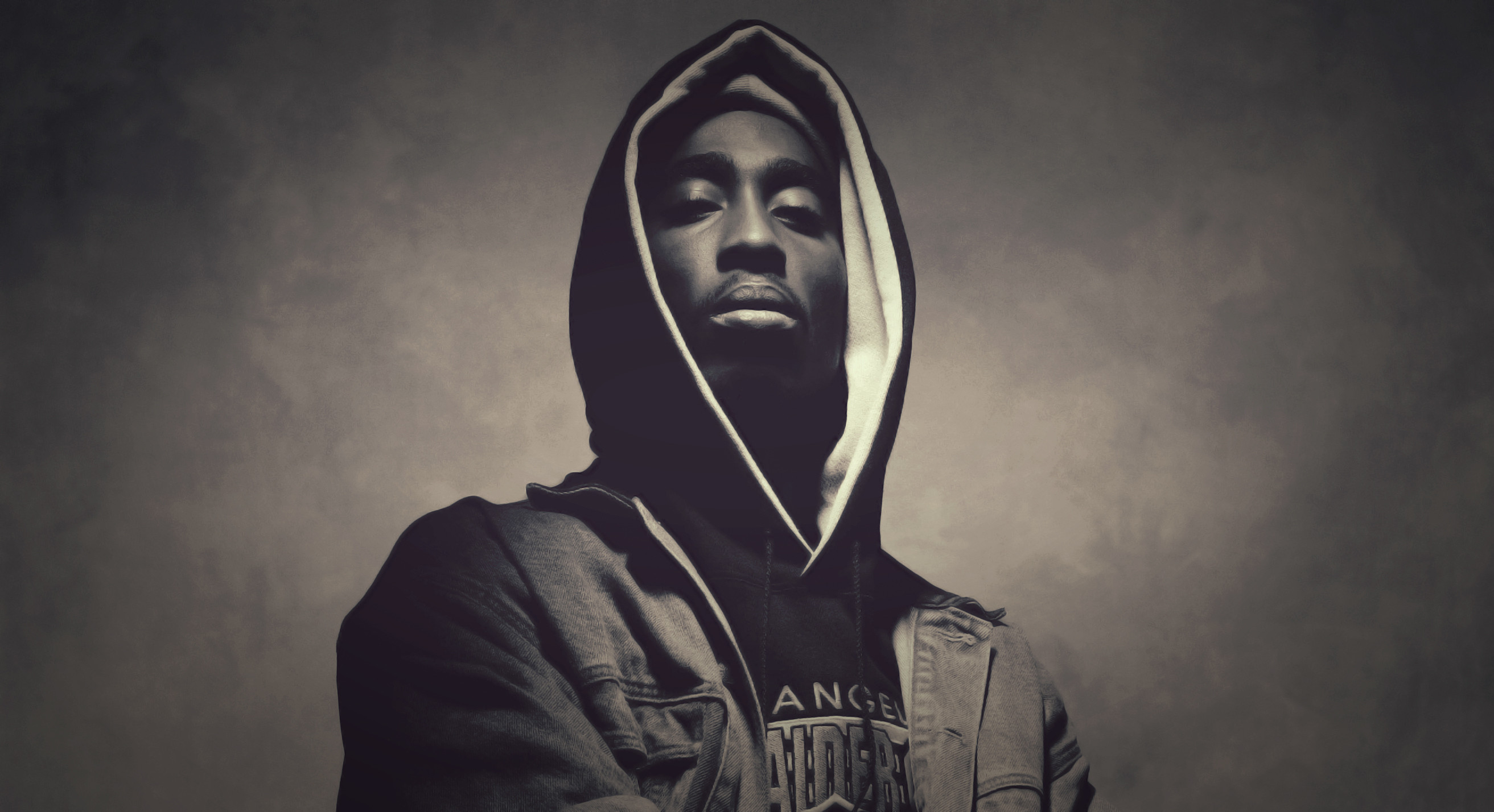 Tupac Shakur, 2Pac, Felpa con cappuccio, Rapper, Ritratto, 2K, sfondo per PC