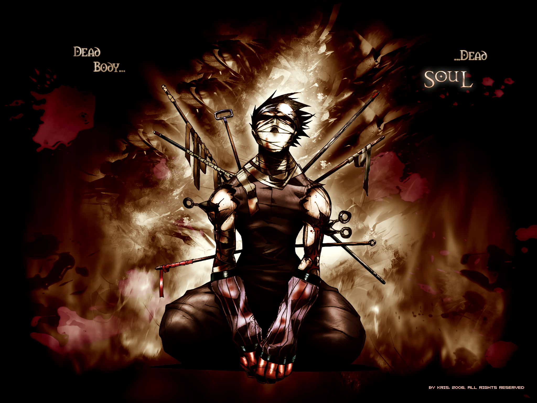 Pain, Naruto Shippuden, Ricevitori di chakra, Toni scuri, Full HD, sfondo per iPad e tablet