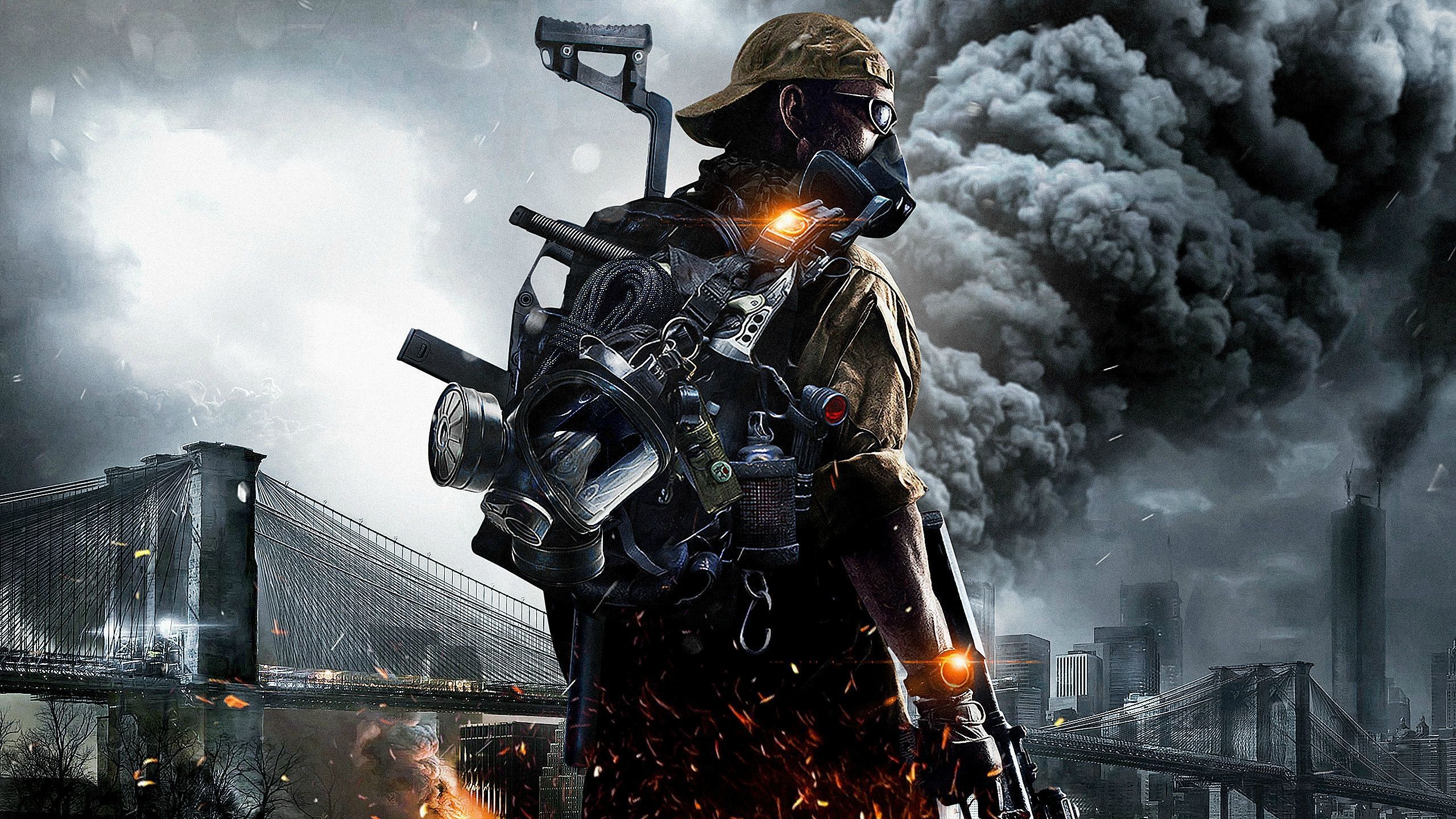 Tom Clancy's The Division, Agente, Ponte di Brooklyn, Fumo, 2K, sfondo per PC