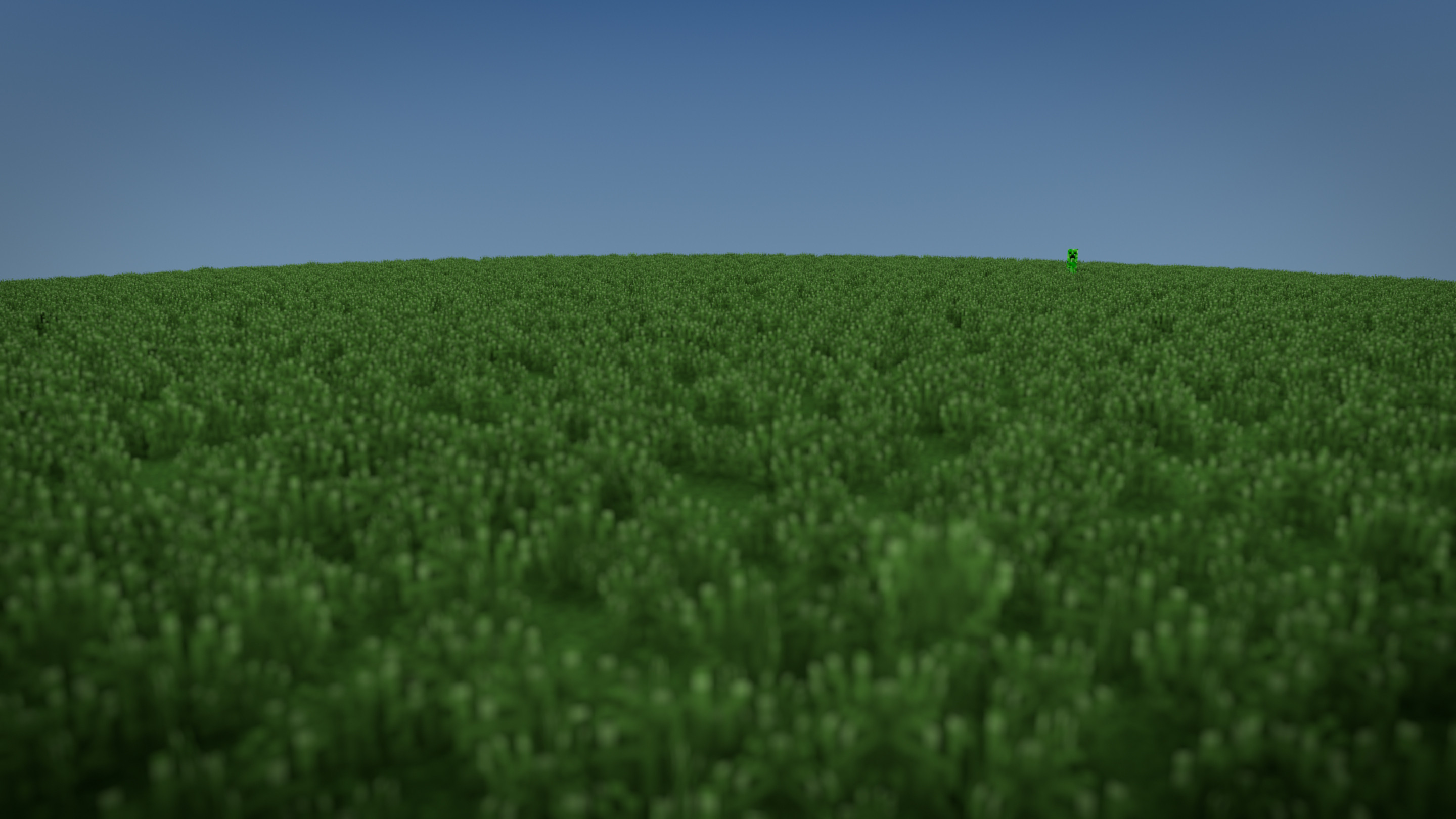 Minecraft, Prato, Erba, Orizzonte, 2K, sfondo Windows 11