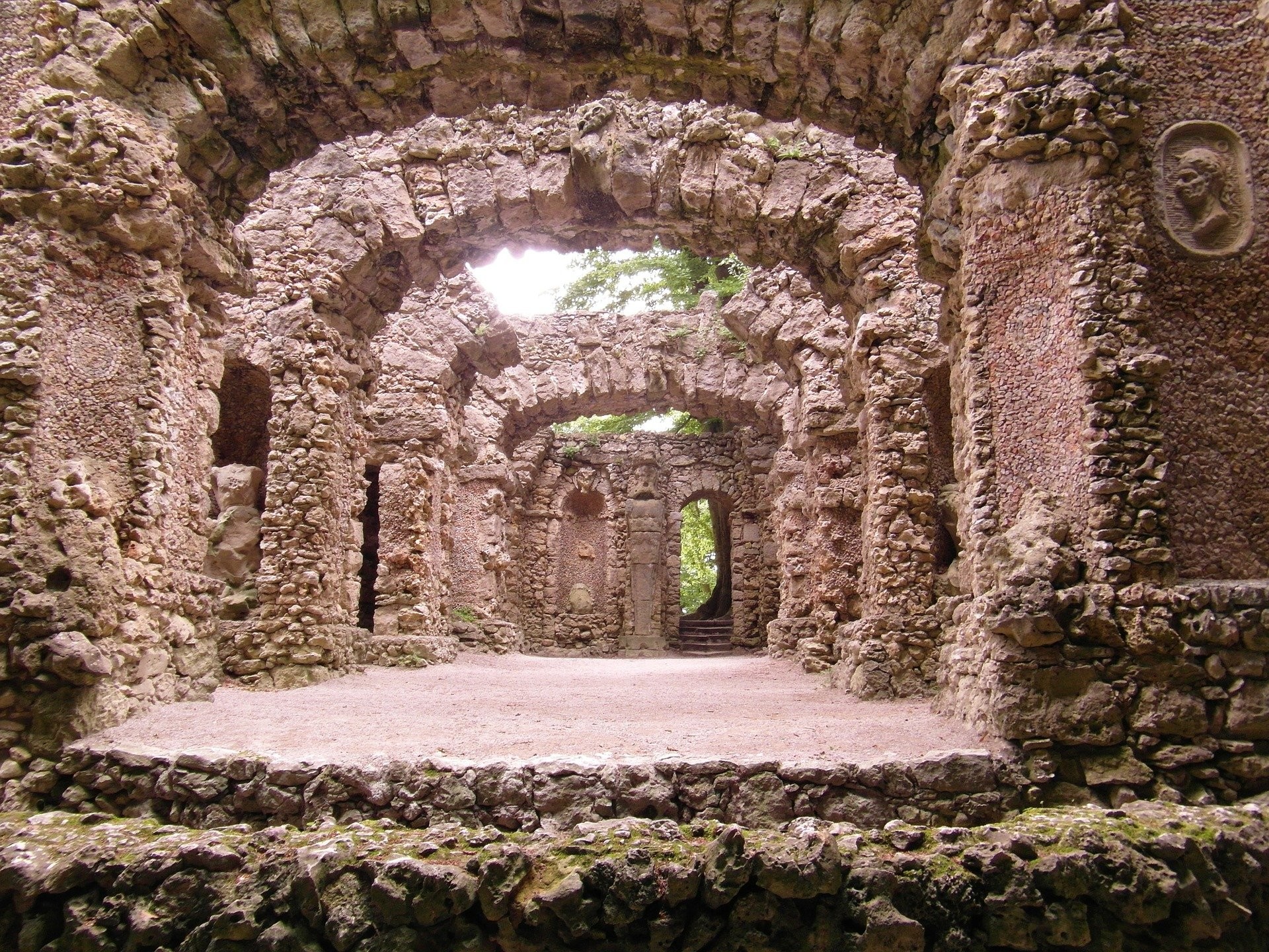 Rovine, Archi in pietra, Grotta artificiale, sfondo per iPad e tablet