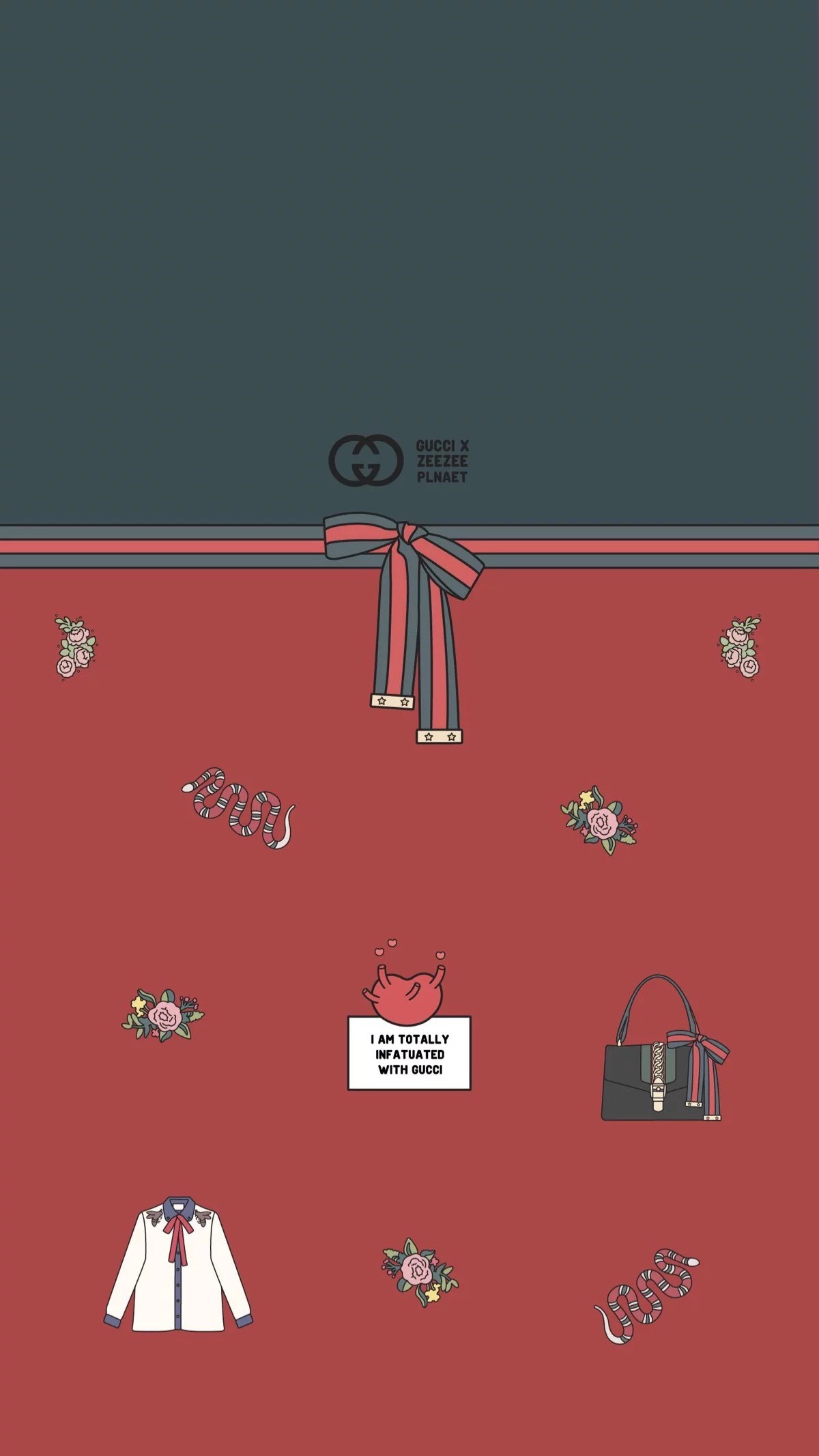 Gucci, Accessori, Borsa, Illustrazione, wallpaper per iPhone e Android