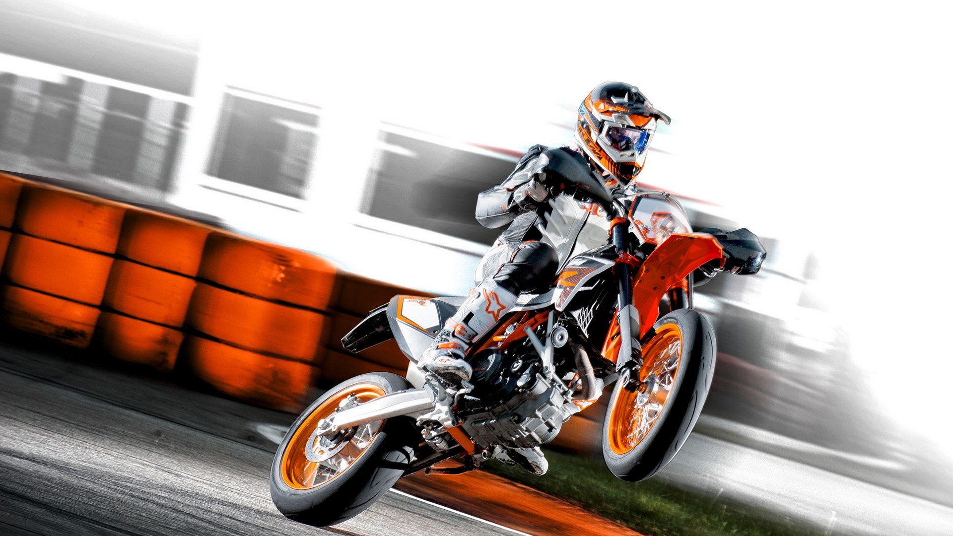 KTM, Supermotard, Effetto movimento, 1920x1080, immagine di sfondo