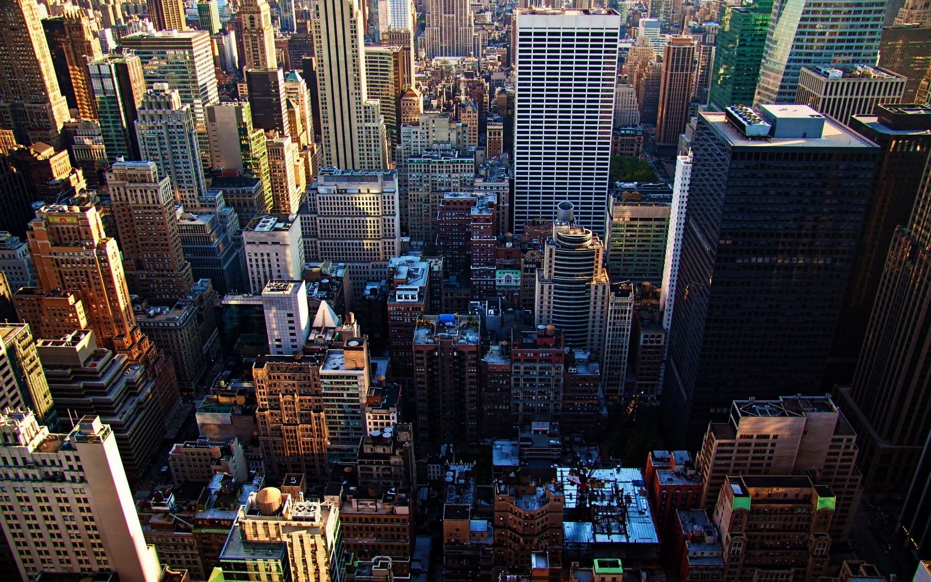 Manhattan, New York, Vista aerea, Grattacieli, 1920x1200, sfondo per PC