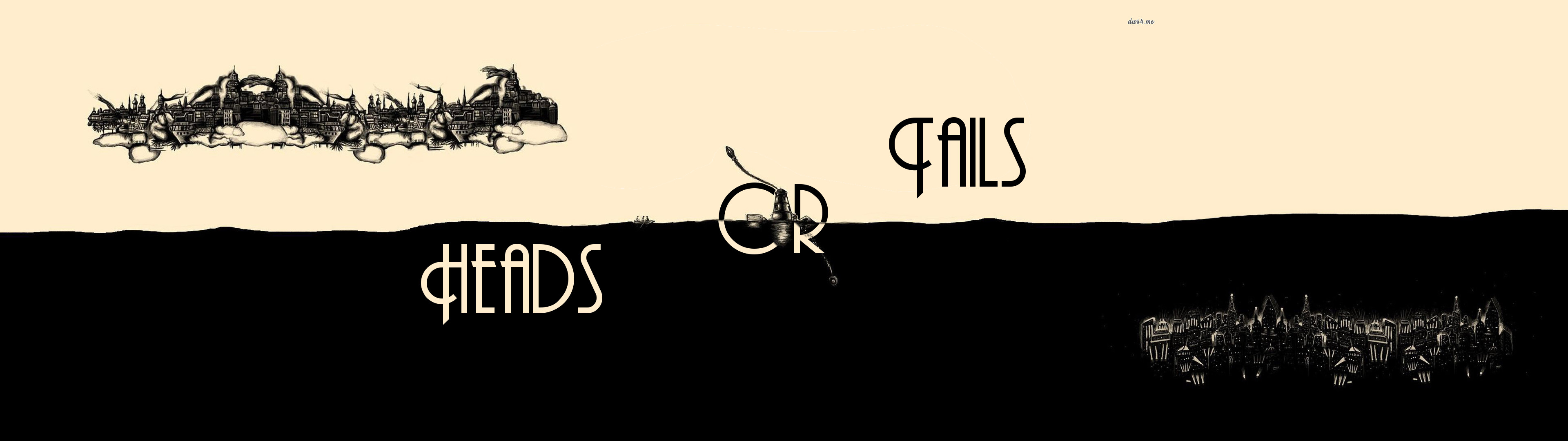 BioShock Infinite, Heads or Tails, Columbia, Rapture, Minimalista, sfondo multi monitor
