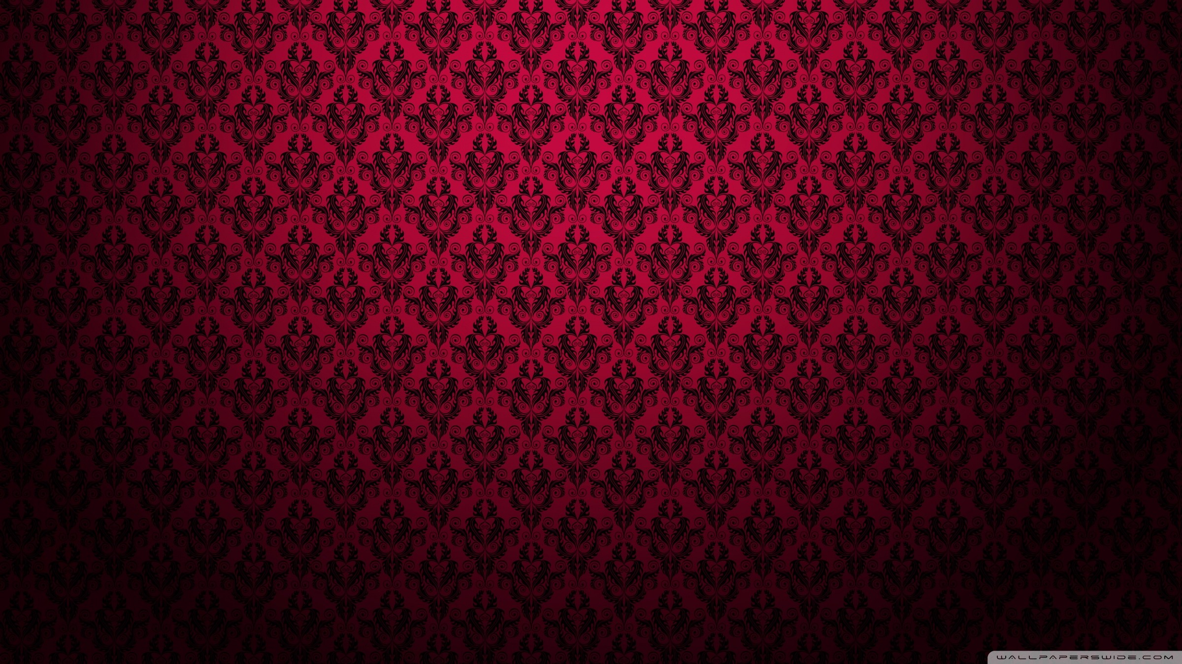 Damascato, Motivo ornamentale, Cremisi, Texture, 16:9 Full HD, sfondo widescreen