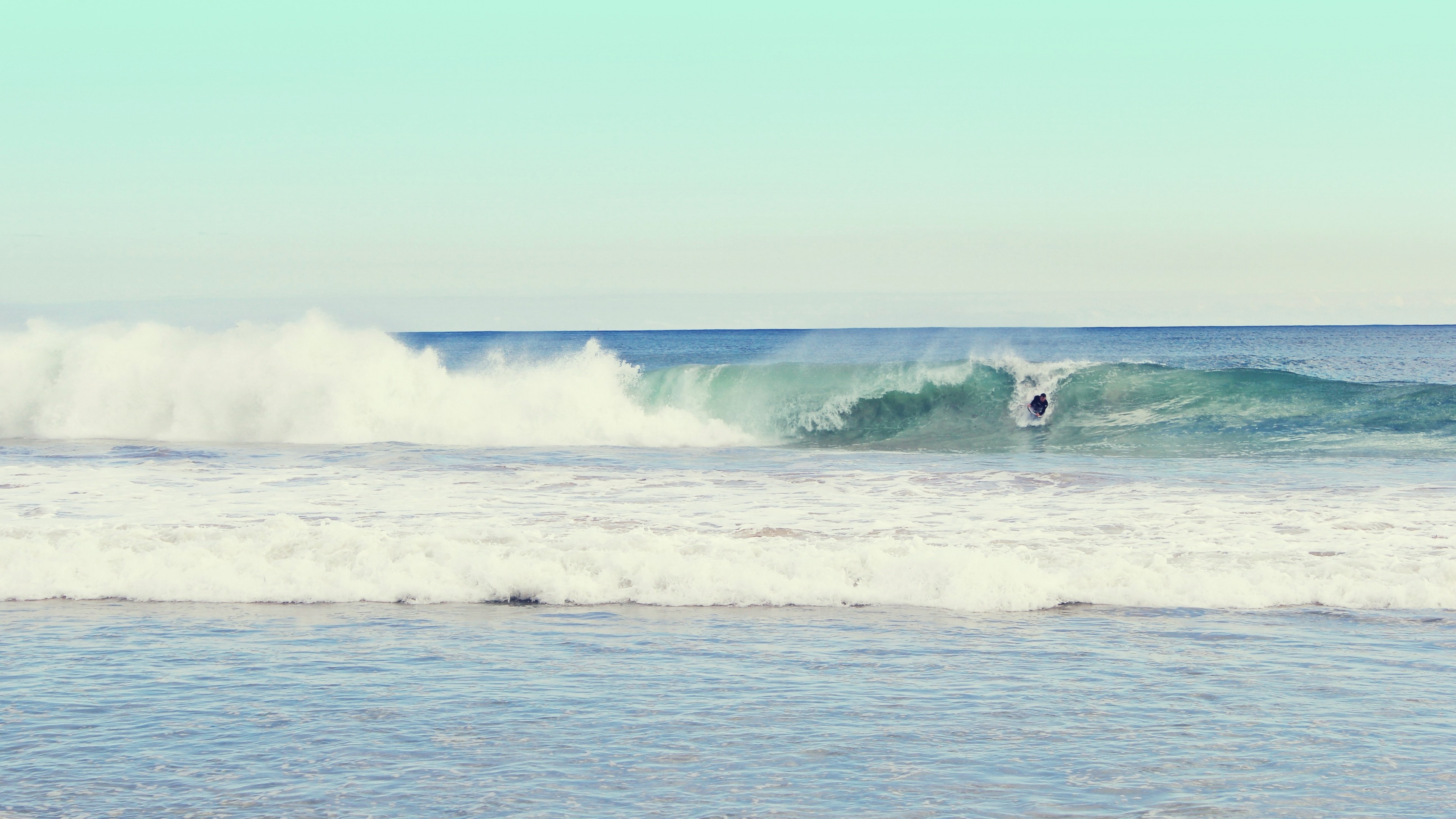 Surfista, Onde, Mare, Azzurro, 4K, sfondo per portatile