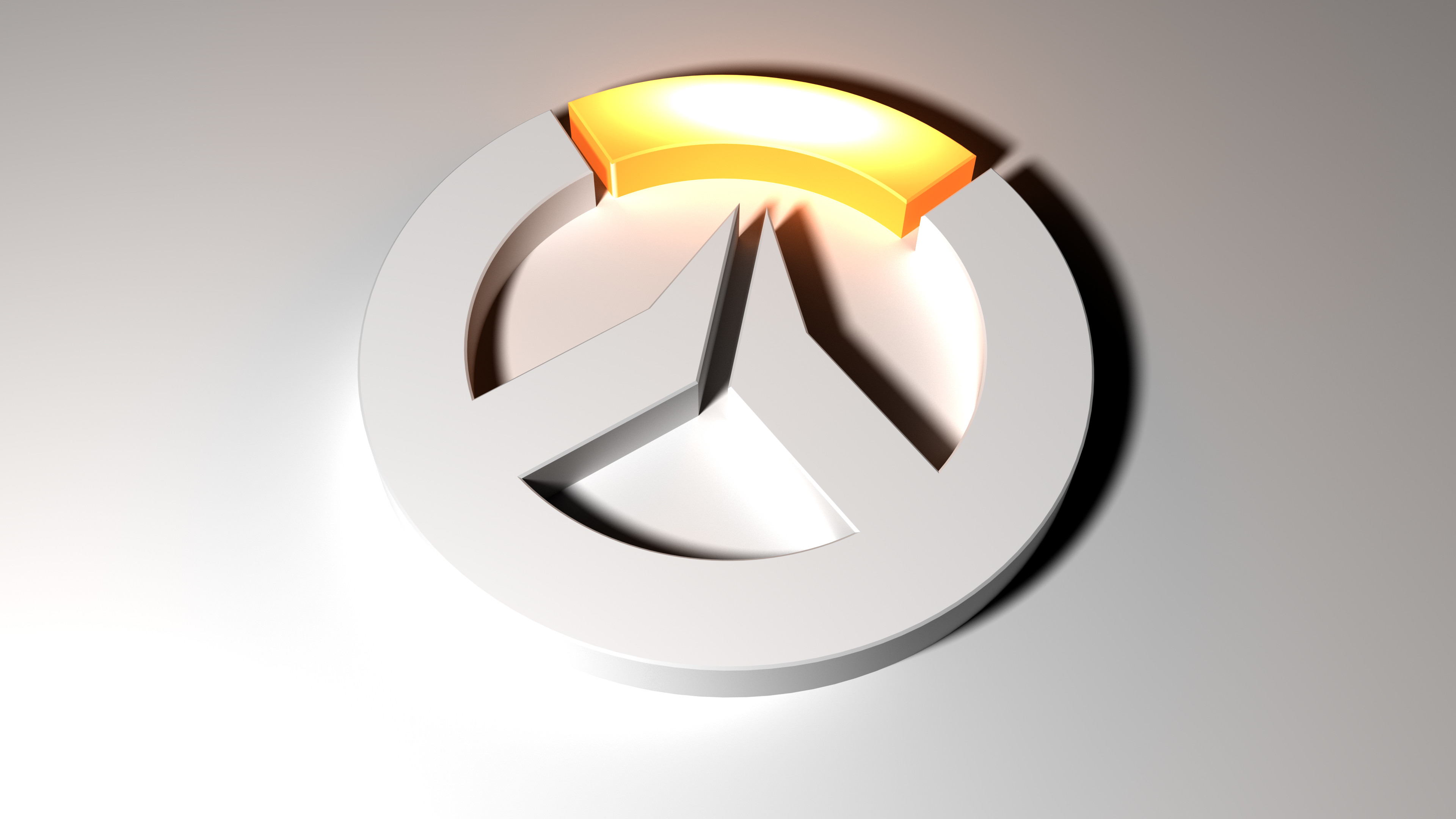 Overwatch, Logo, Render 3D, Sfondo bianco, 16:9 4K, wallpaper widescreen
