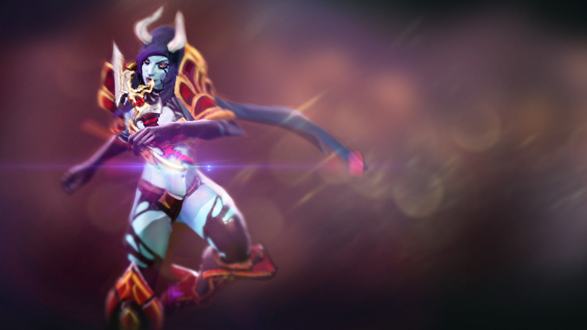 Queen of Pain, Dota 2, Fan art, Viola, 1920x1080, sfondo per PC