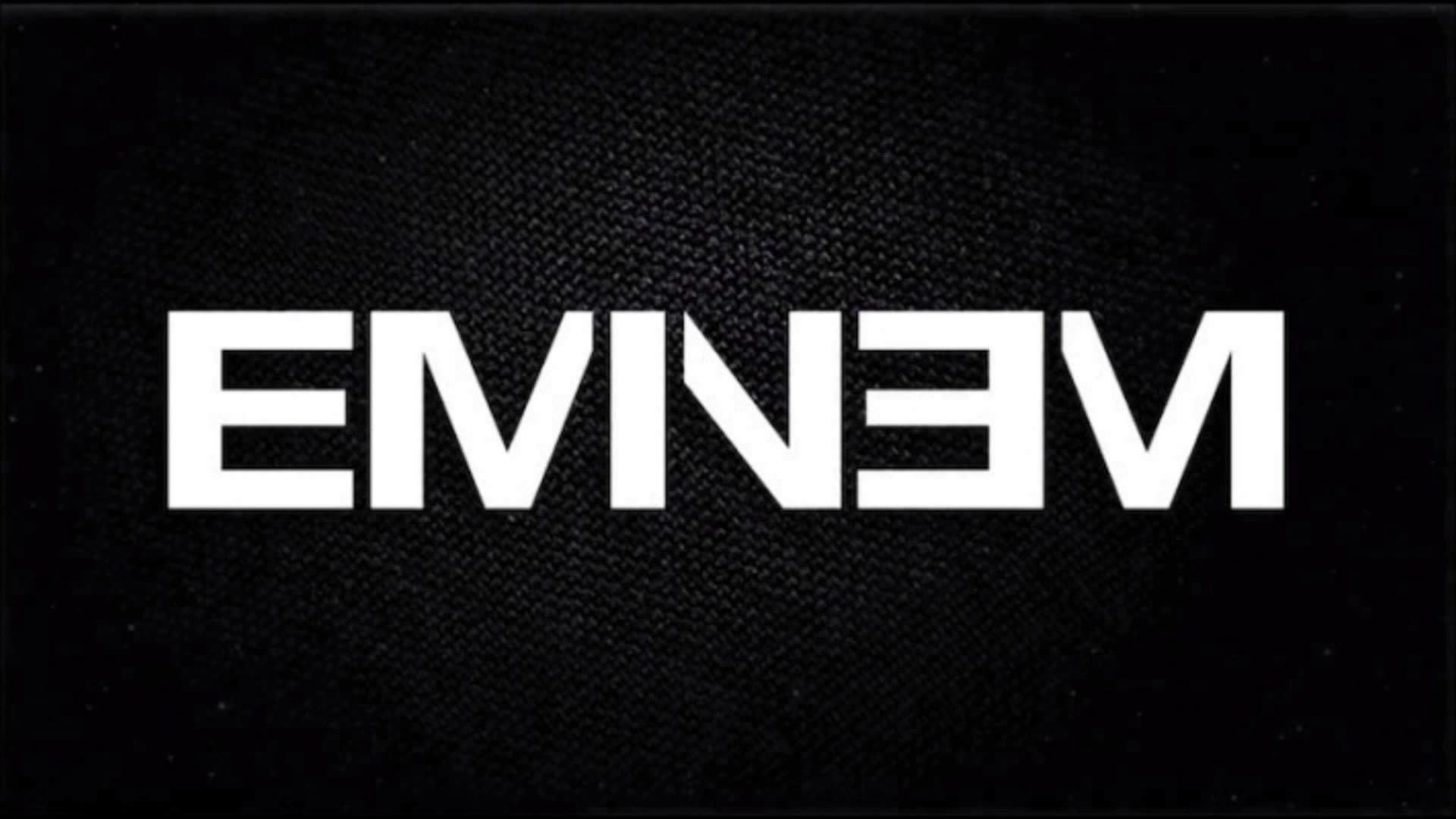 Eminem, Logo, Sfondo nero, Minimalista, Full HD, wallpaper per computer