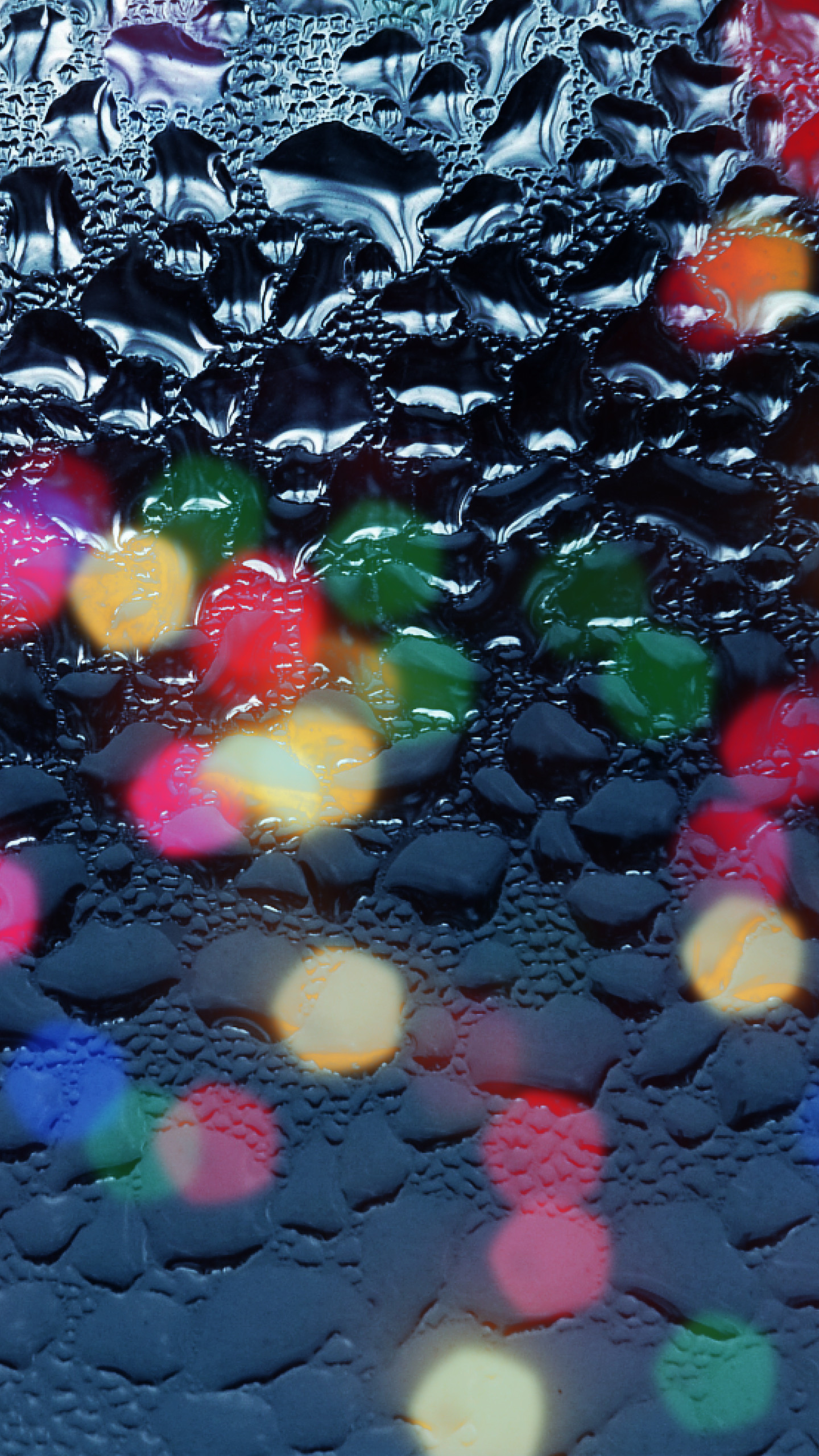 Gocce d'acqua, Bokeh, Luci colorate, schermata Home Galaxy S7 Edge