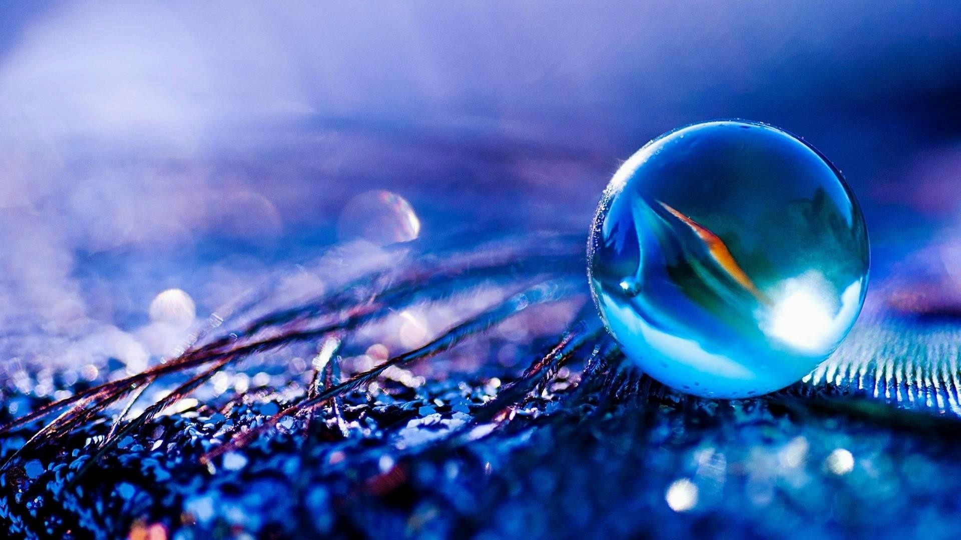 Biglia, Macro, Bokeh, Blu, 1920x1080, immagine di sfondo