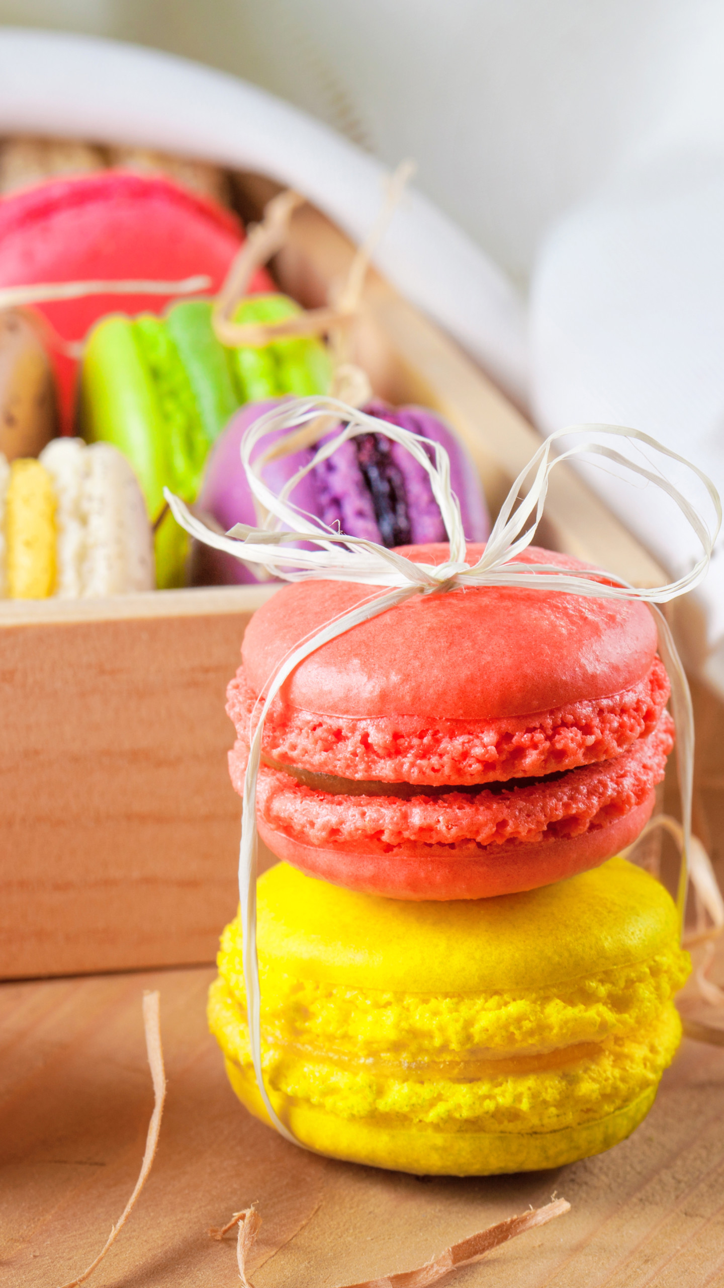 Macarons, Pila, Giallo e rosso, schermata Home iPhone