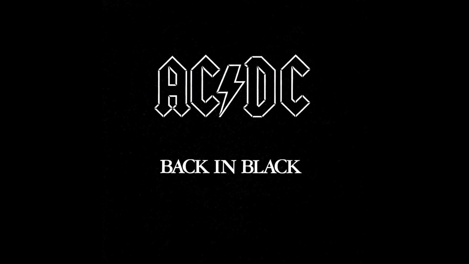 AC/DC, Back in Black, Logo AC/DC, Sfondo nero, 1920x1080, wallpaper desktop