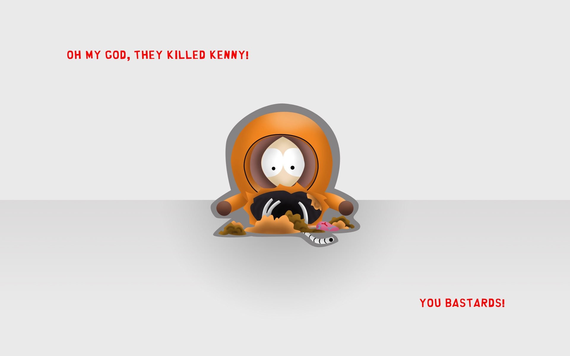 Kenny McCormick, South Park, Hanno ucciso Kenny, Sfondo bianco, 1920x1200, wallpaper desktop